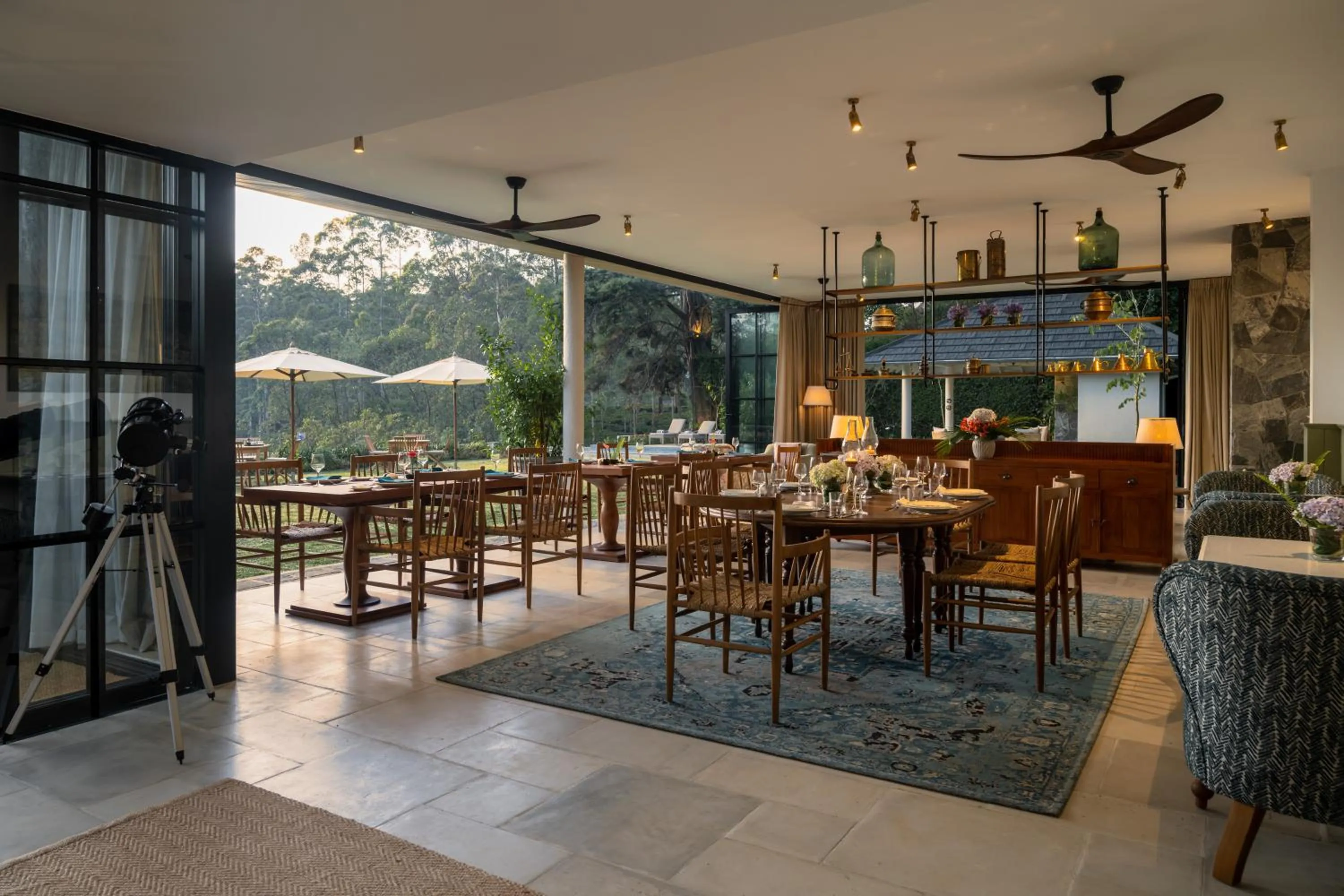 Dining area in Stafford Bungalow - Exclusive Luxury Within A Private Tea Estate