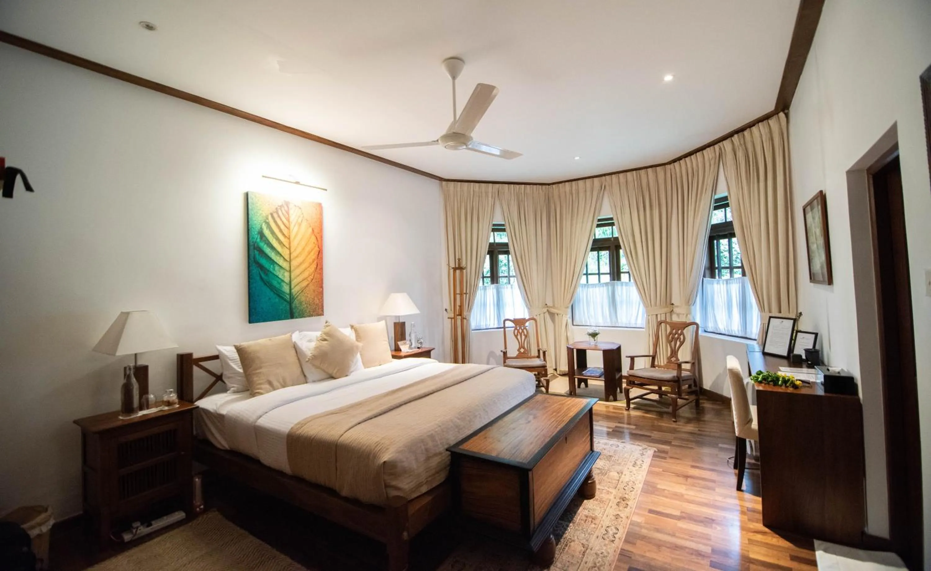 Bedroom, Bed in Stafford Bungalow - Exclusive Luxury Within A Private Tea Estate