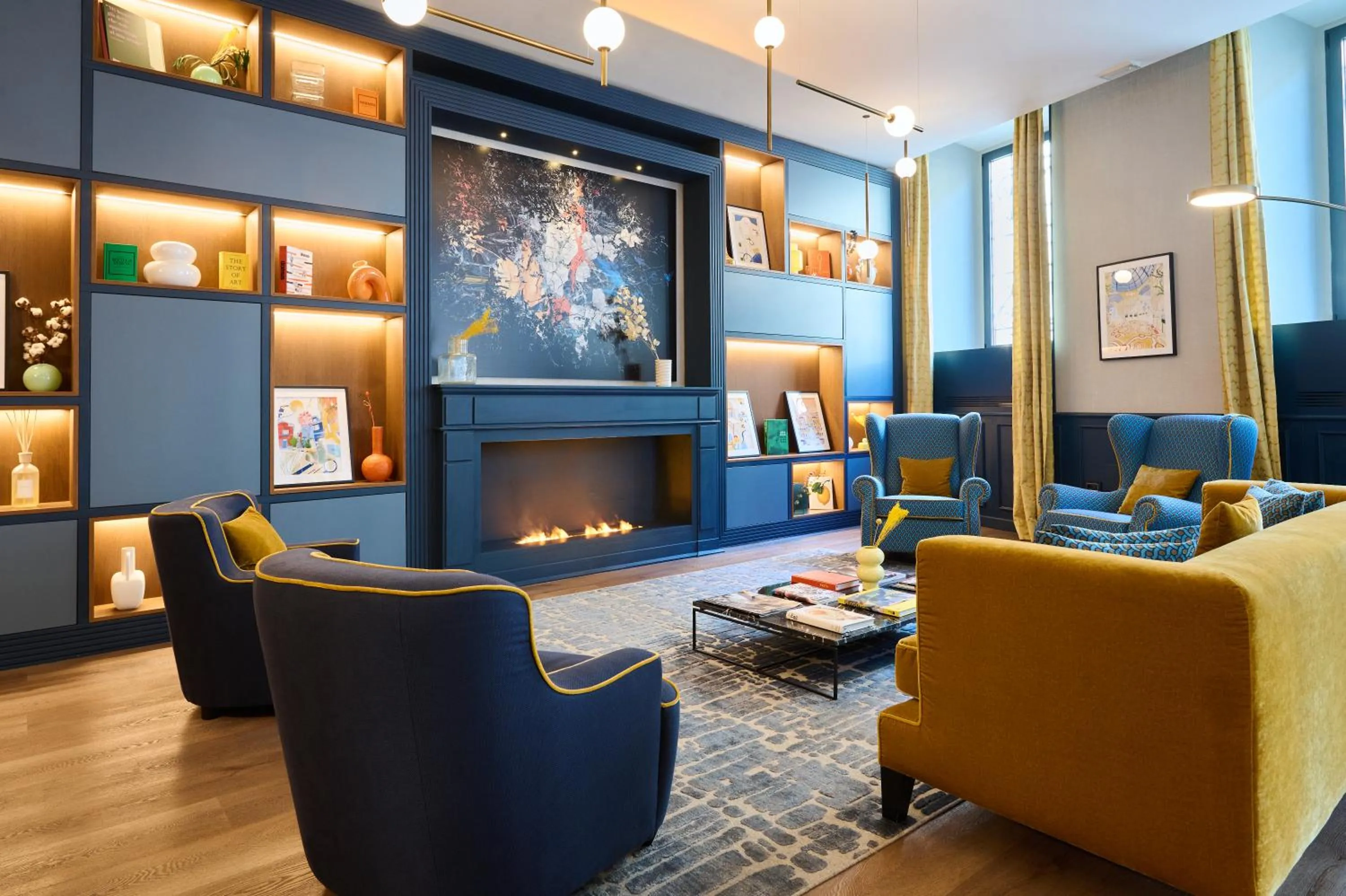 fireplace in NEMI Hotel Milano