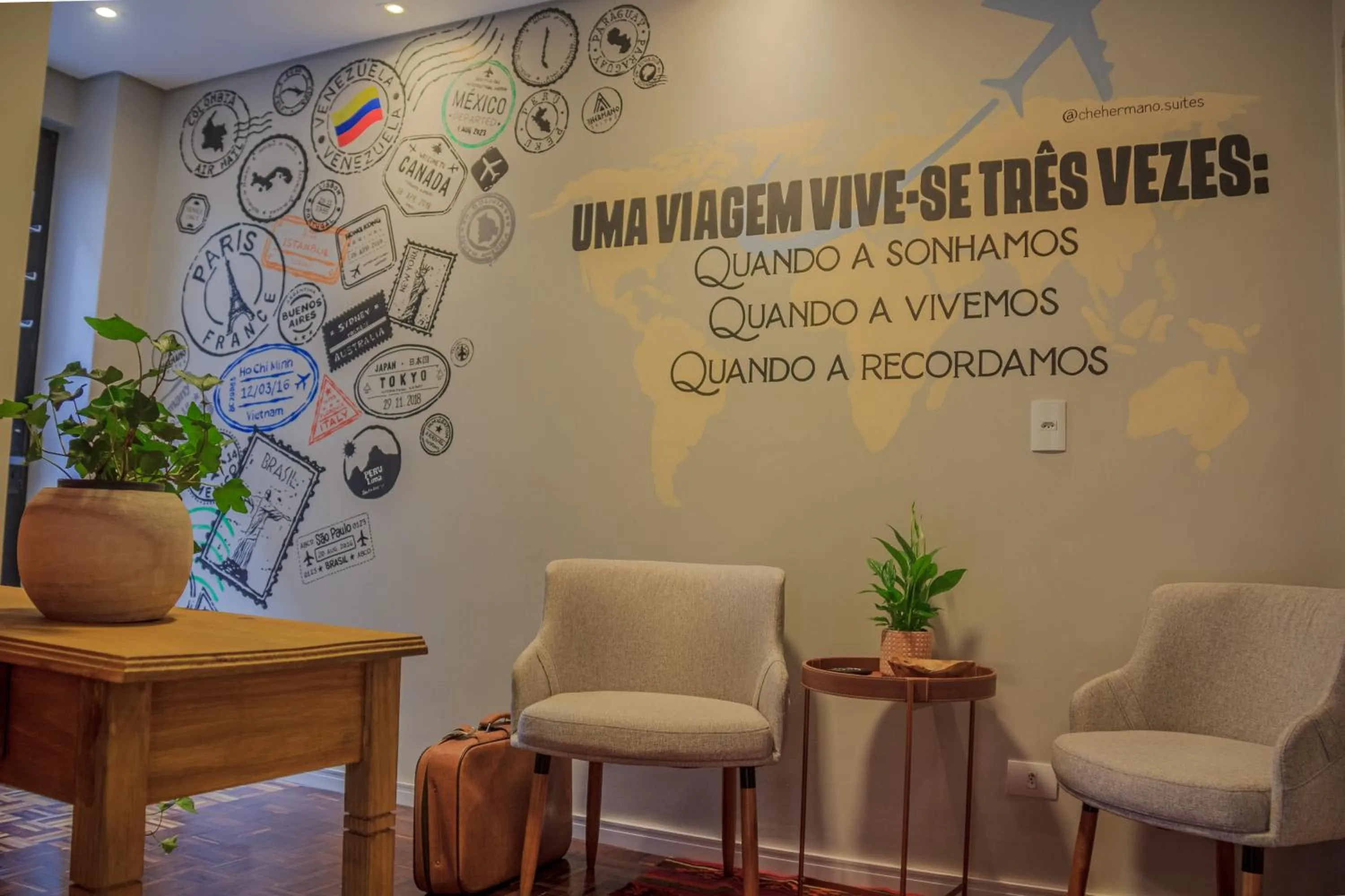 Lobby or reception in Che Hermano Suítes