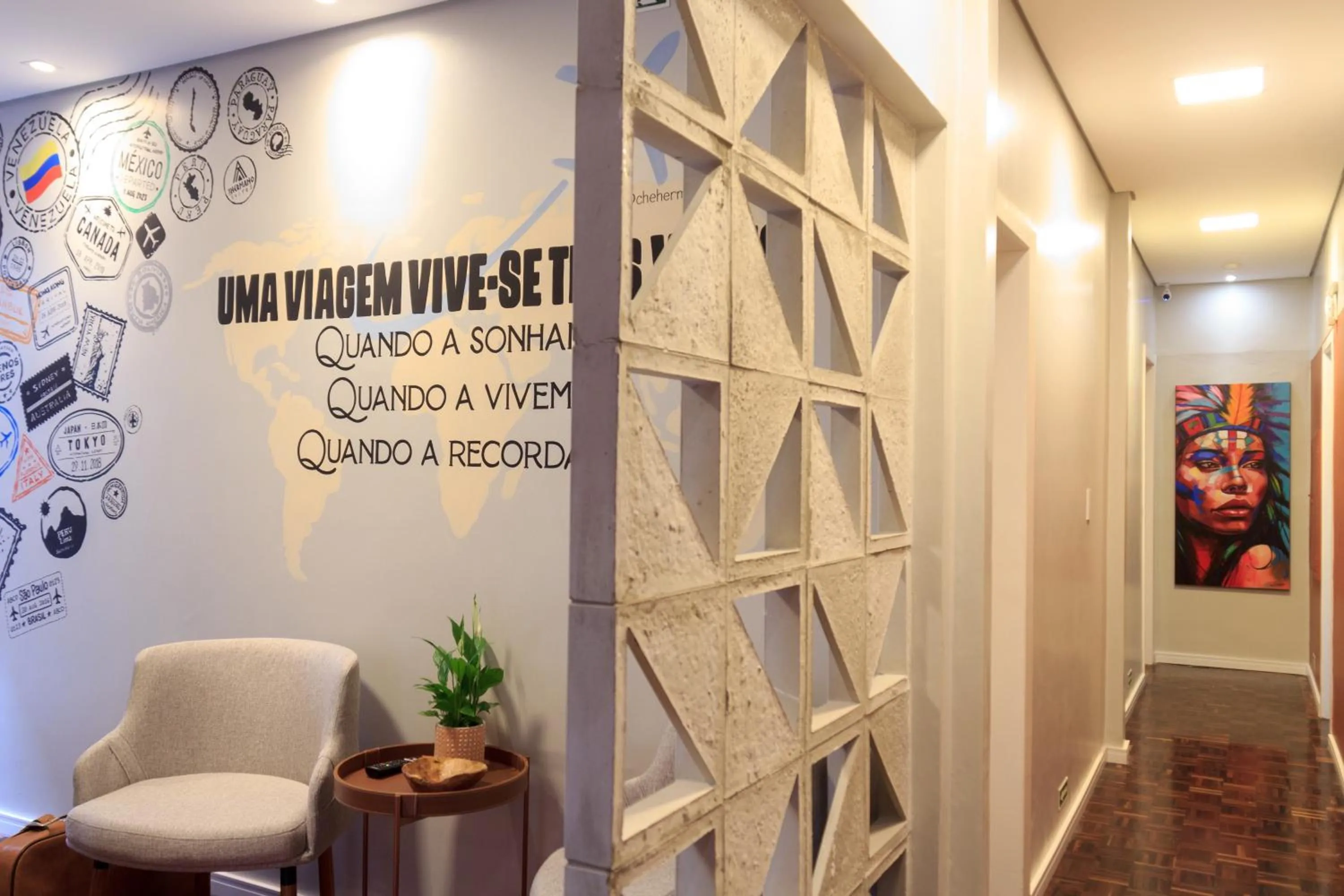 Lobby or reception in Che Hermano Suítes