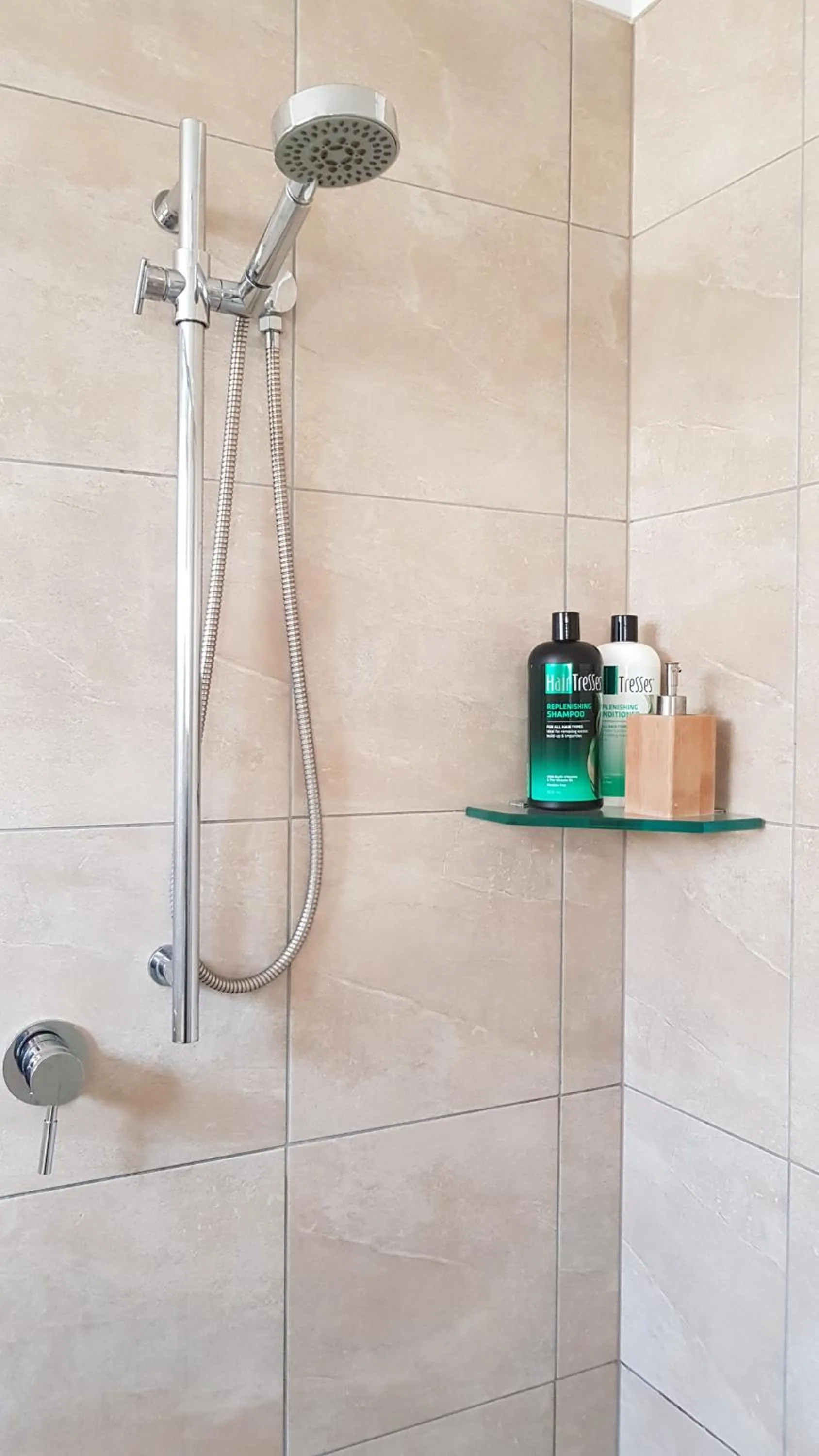 Shower in Acaill Accommodation Esplanade Living Self Check-In Self Check-Out