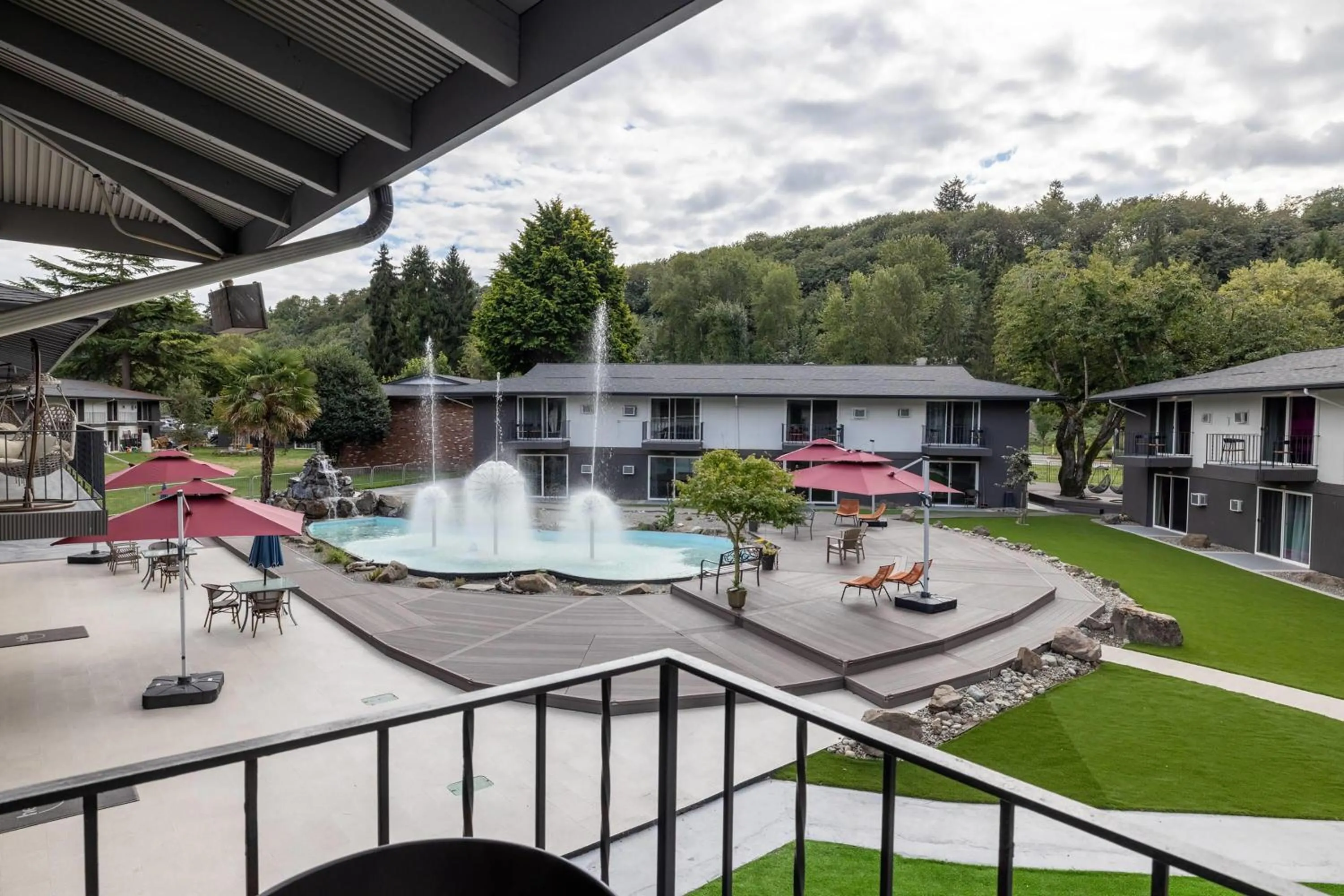 Pool view in Interurban Suites Hotel, a Dazzler Select by Wyndham