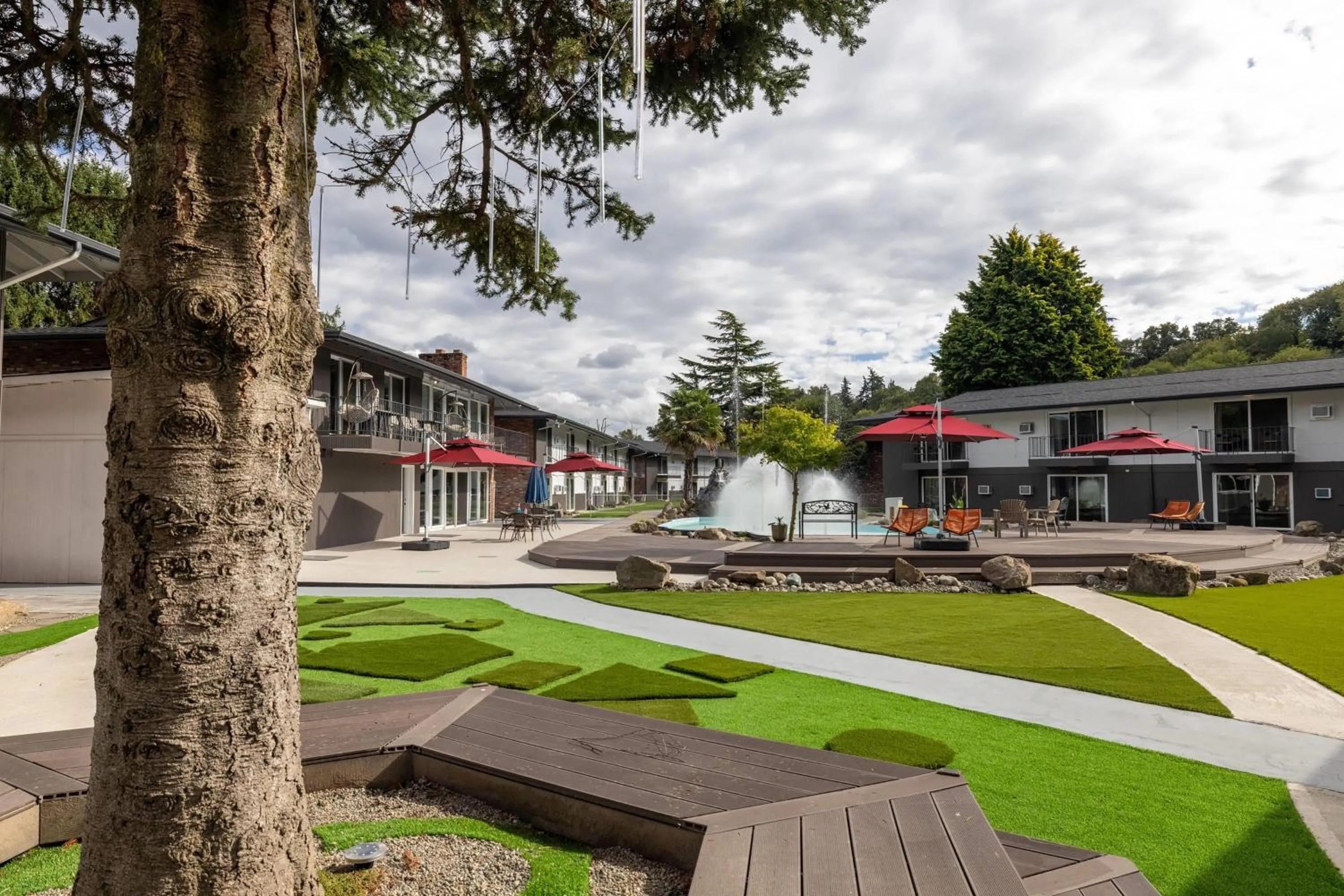 Pool view in Interurban Suites Hotel, a Dazzler Select by Wyndham
