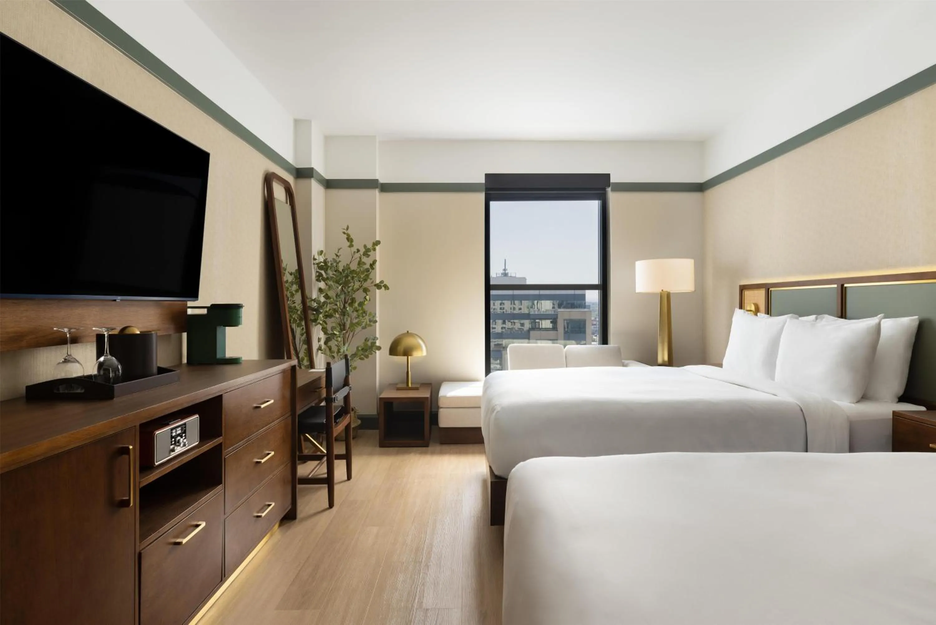 Bed in The Printing House Hotel, Tapestry Collection By Hilton