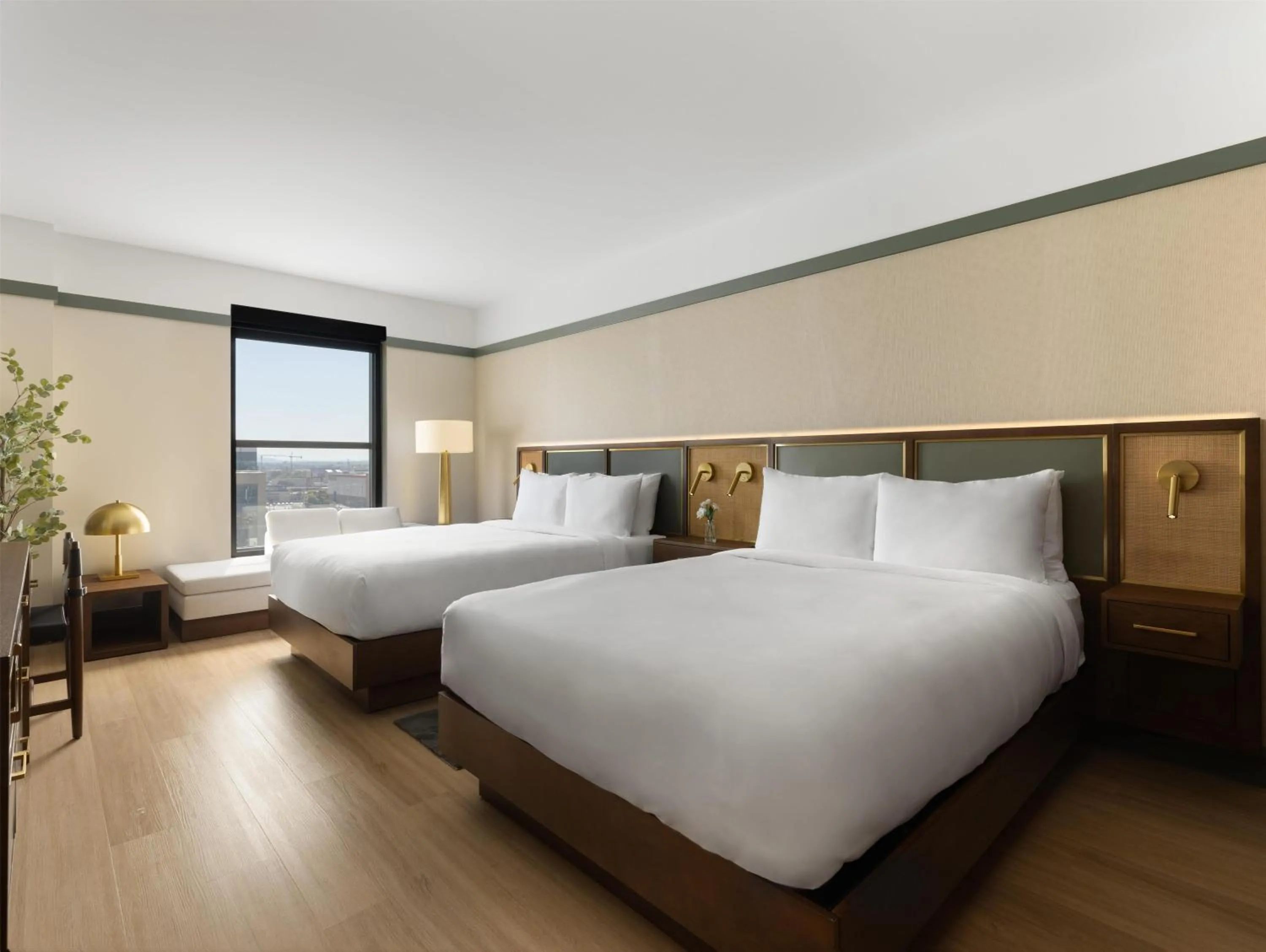 Bed in The Printing House Hotel, Tapestry Collection By Hilton