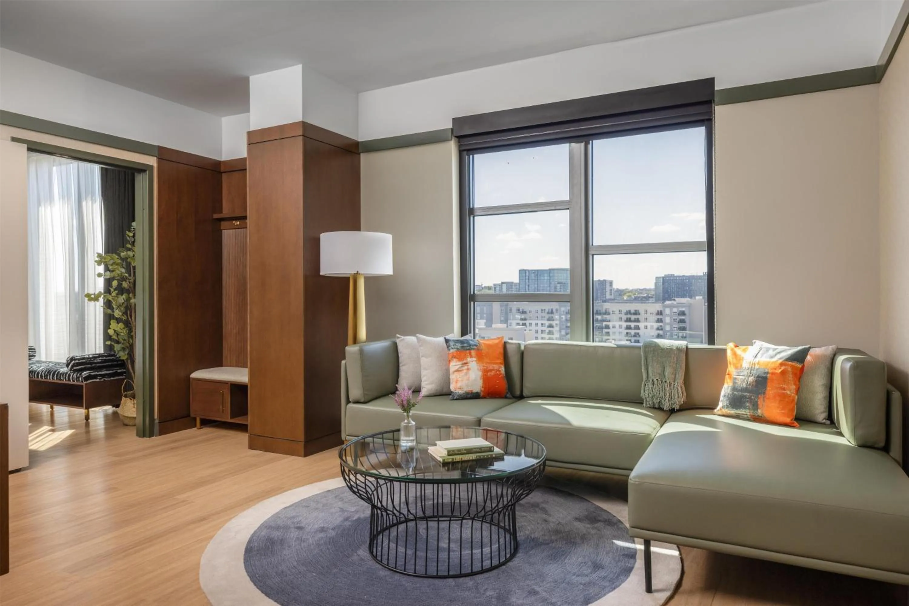 Living room in The Printing House Hotel, Tapestry Collection By Hilton