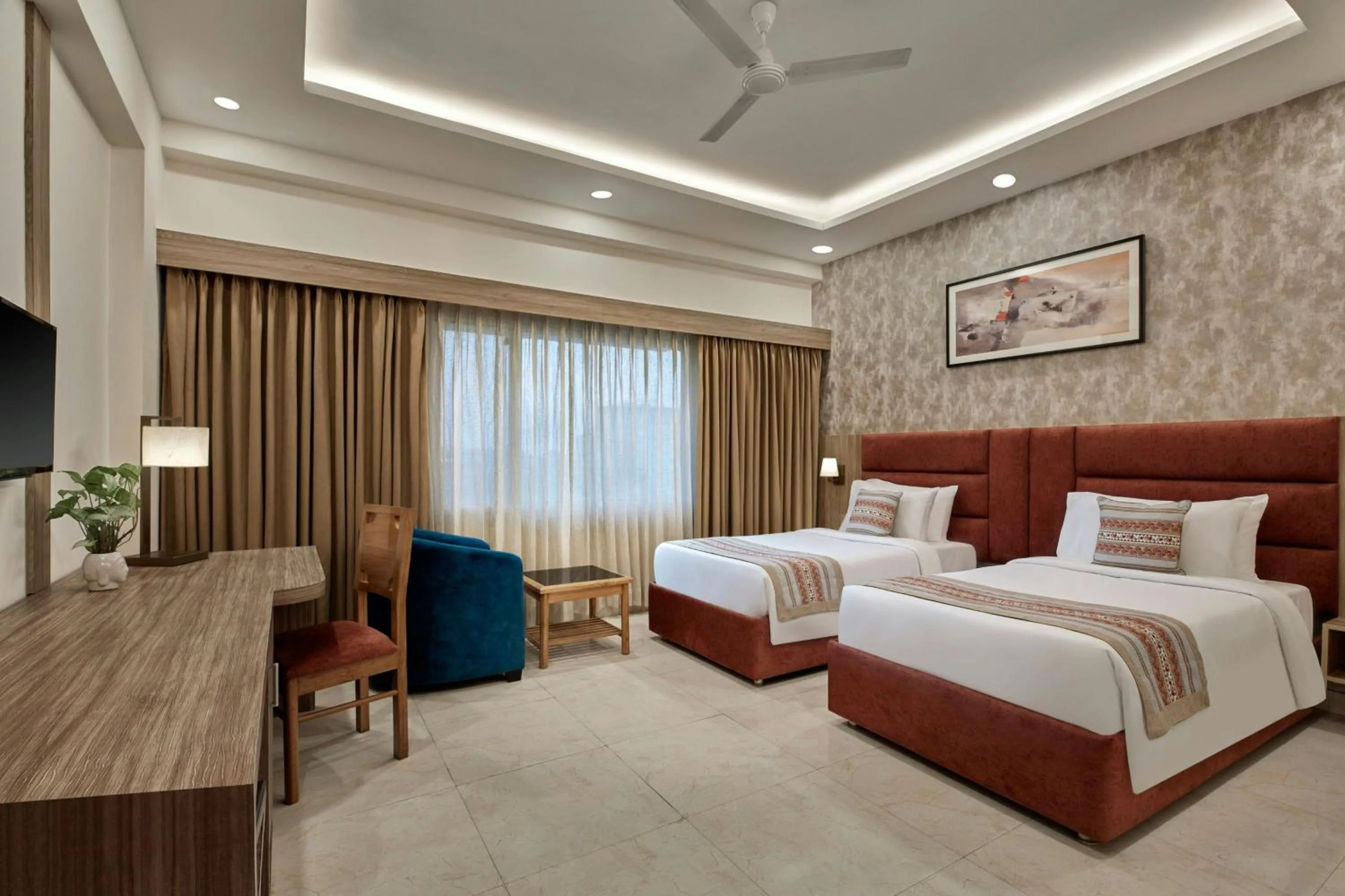 Photo of the whole room, Bed in The Fern Residency, Bodhgaya, Series by Marriott