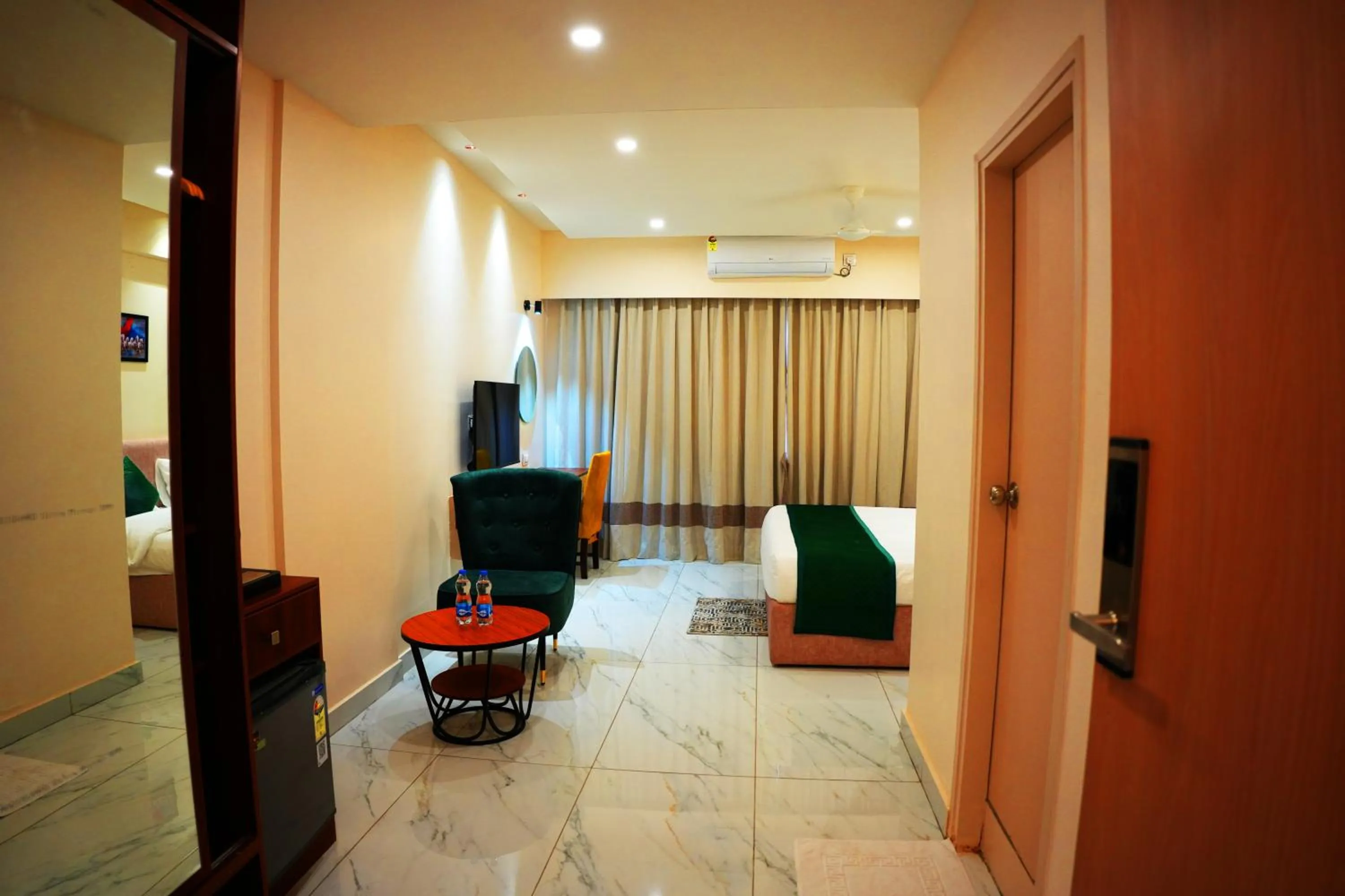 Seating area in AK Castle Suites