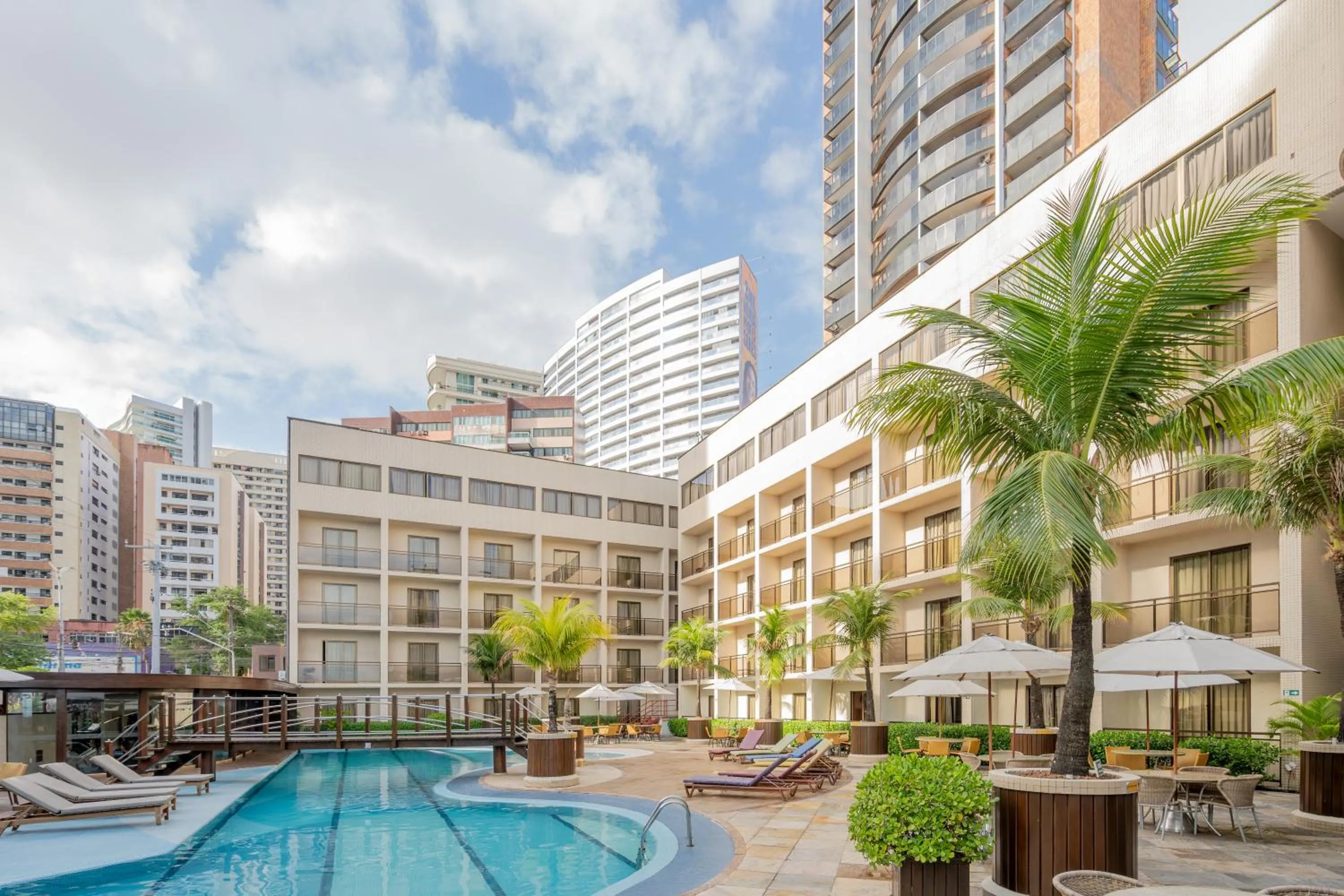 Pool view in Afago Mareiro Hotel