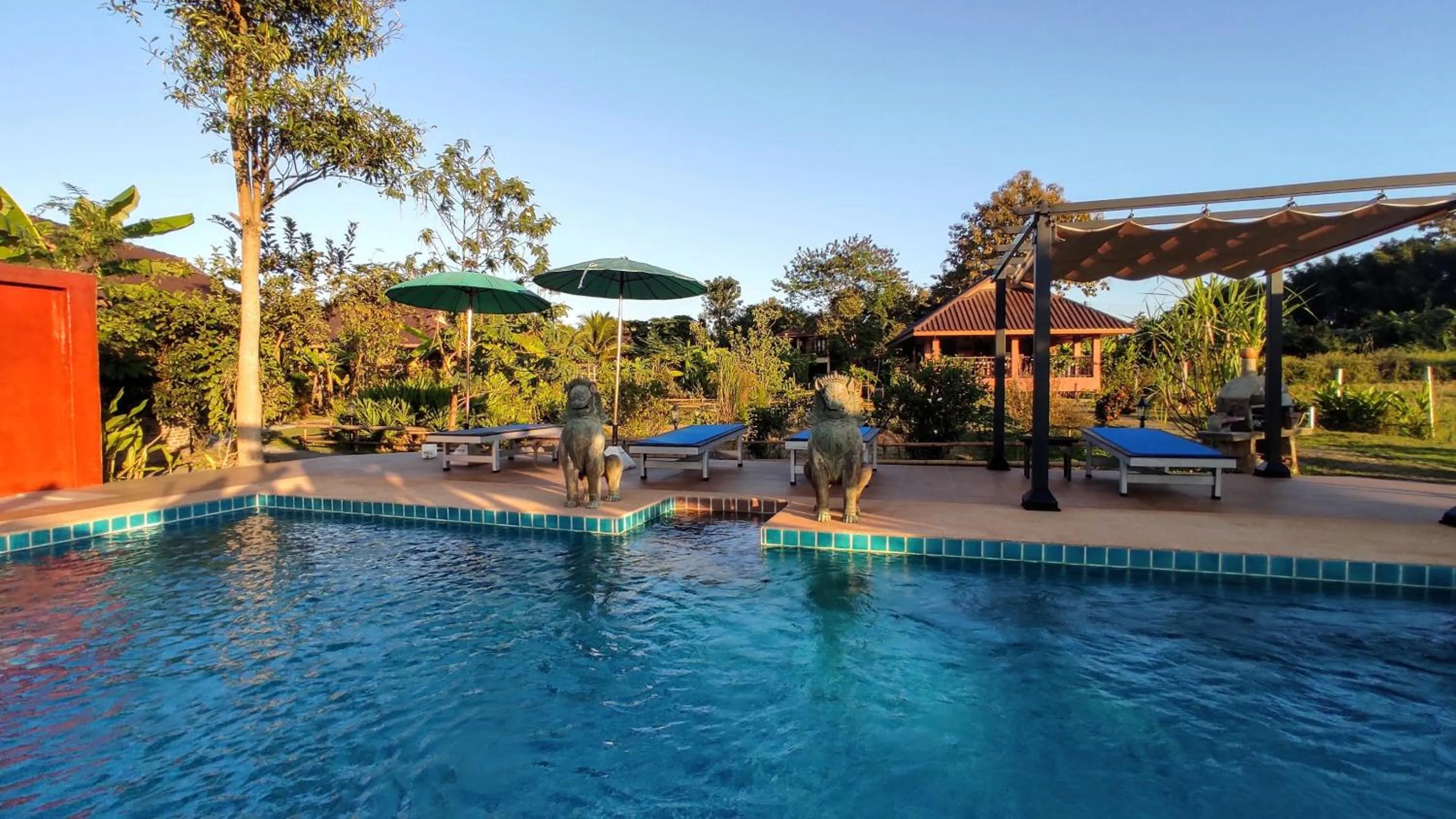 Pool view in Country Retreat