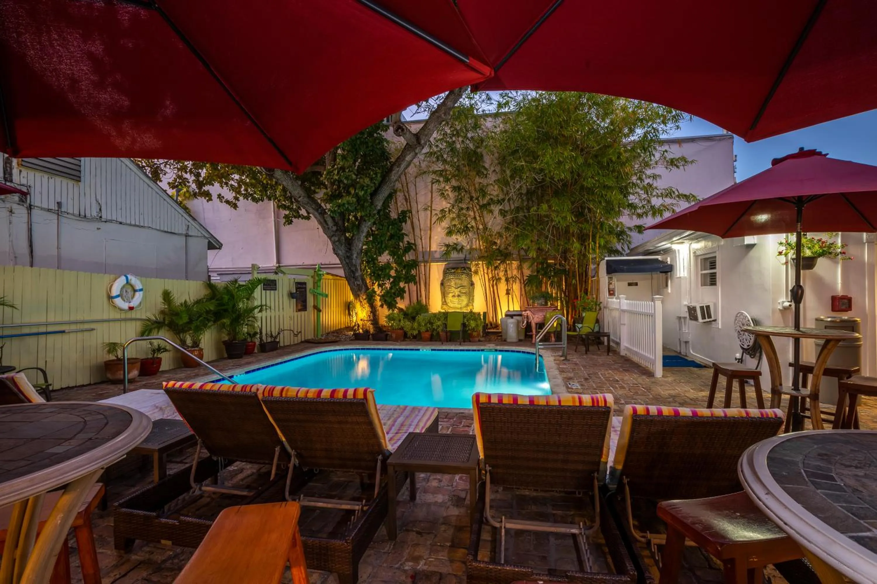 Pool view in Duval Inn - Key West