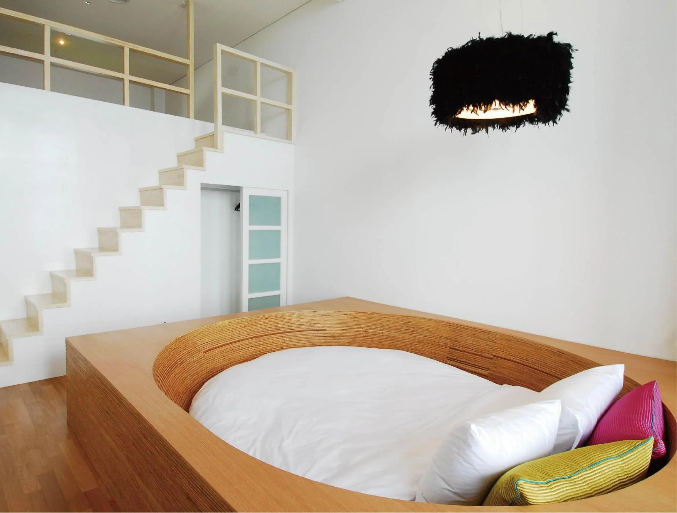 Bed in Haslla Art World Museum Hotel