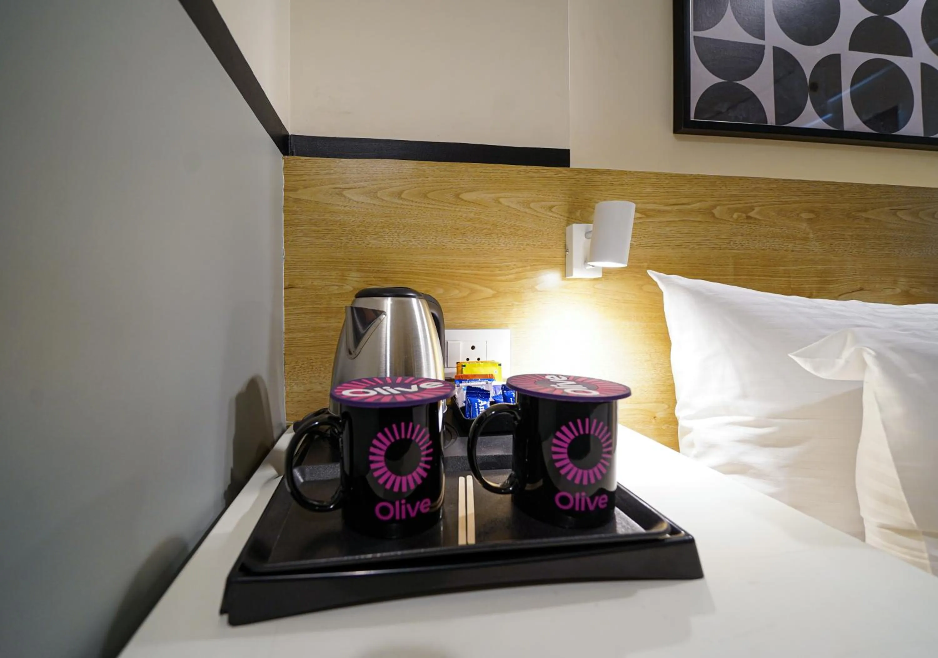 Coffee/tea facilities, Bed in Olive Hotel Kundalahalli by Embassy Group