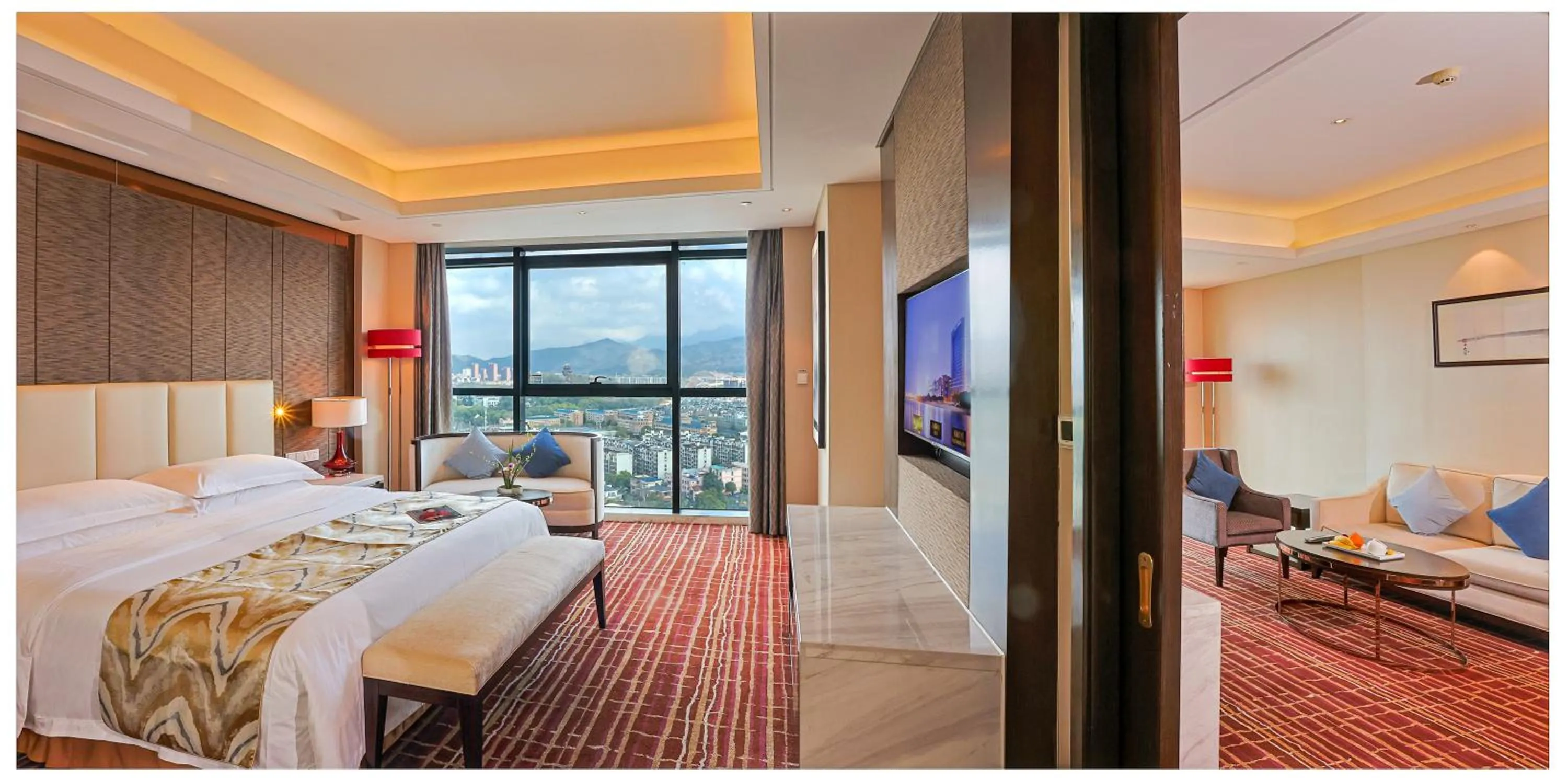 Bed in Yiwu Shangcheng Hotel