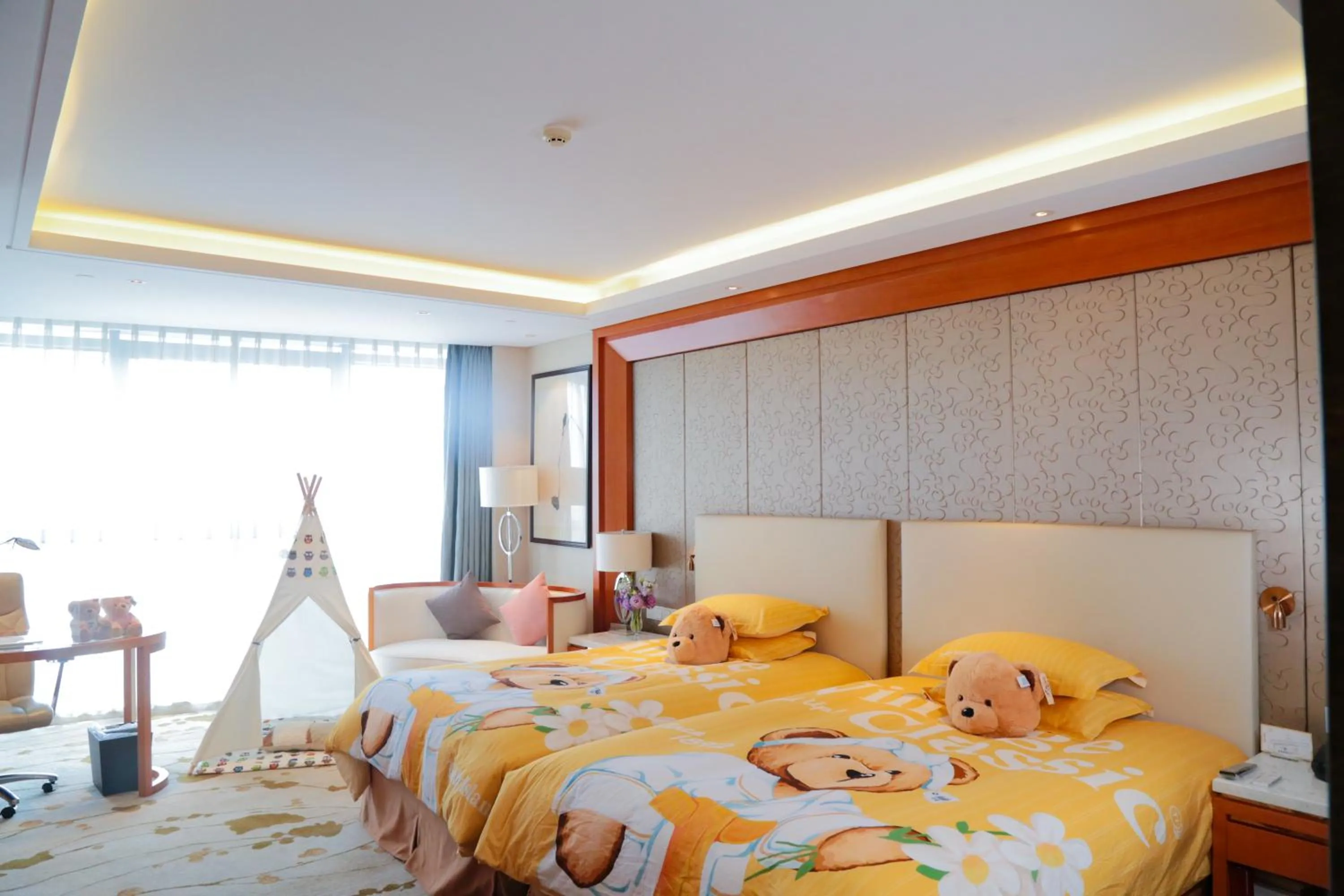 Bed in Yiwu Shangcheng Hotel
