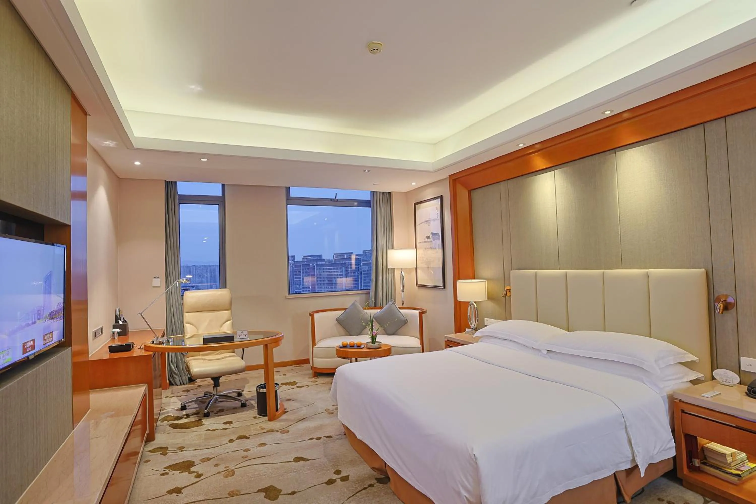 Bed in Yiwu Shangcheng Hotel