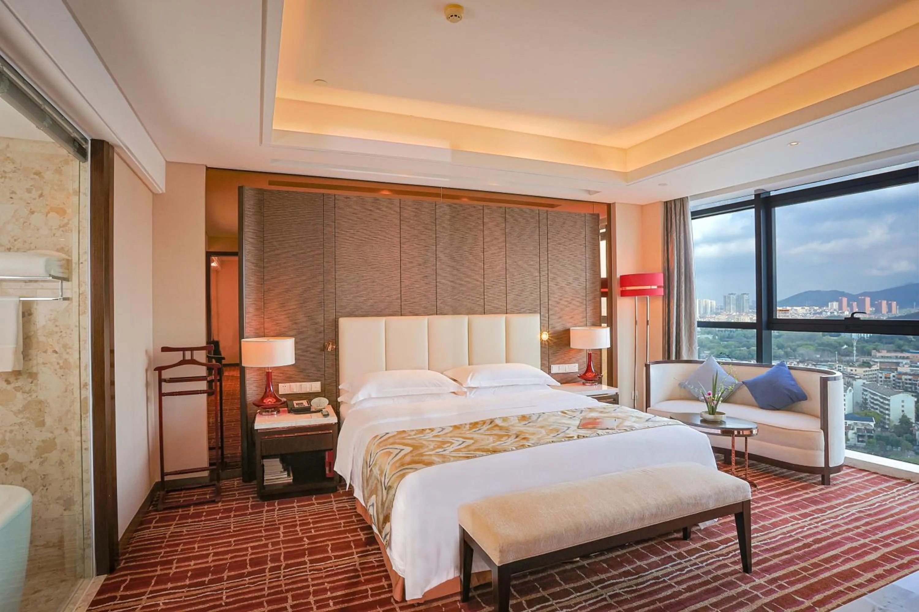 Bed in Yiwu Shangcheng Hotel