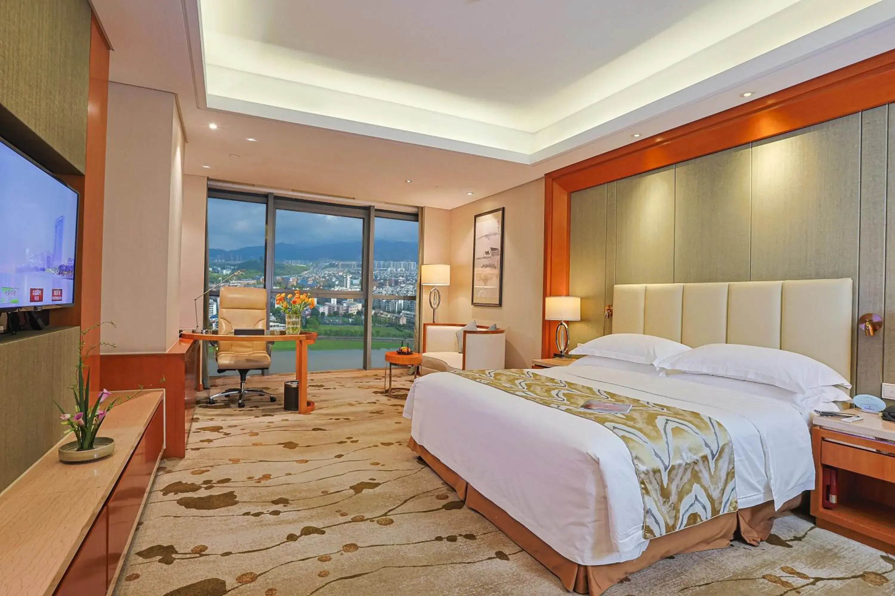 Business Queen Room with River View in Yiwu Shangcheng Hotel Business Queen Room with River View in Yiwu Shangcheng Hotel