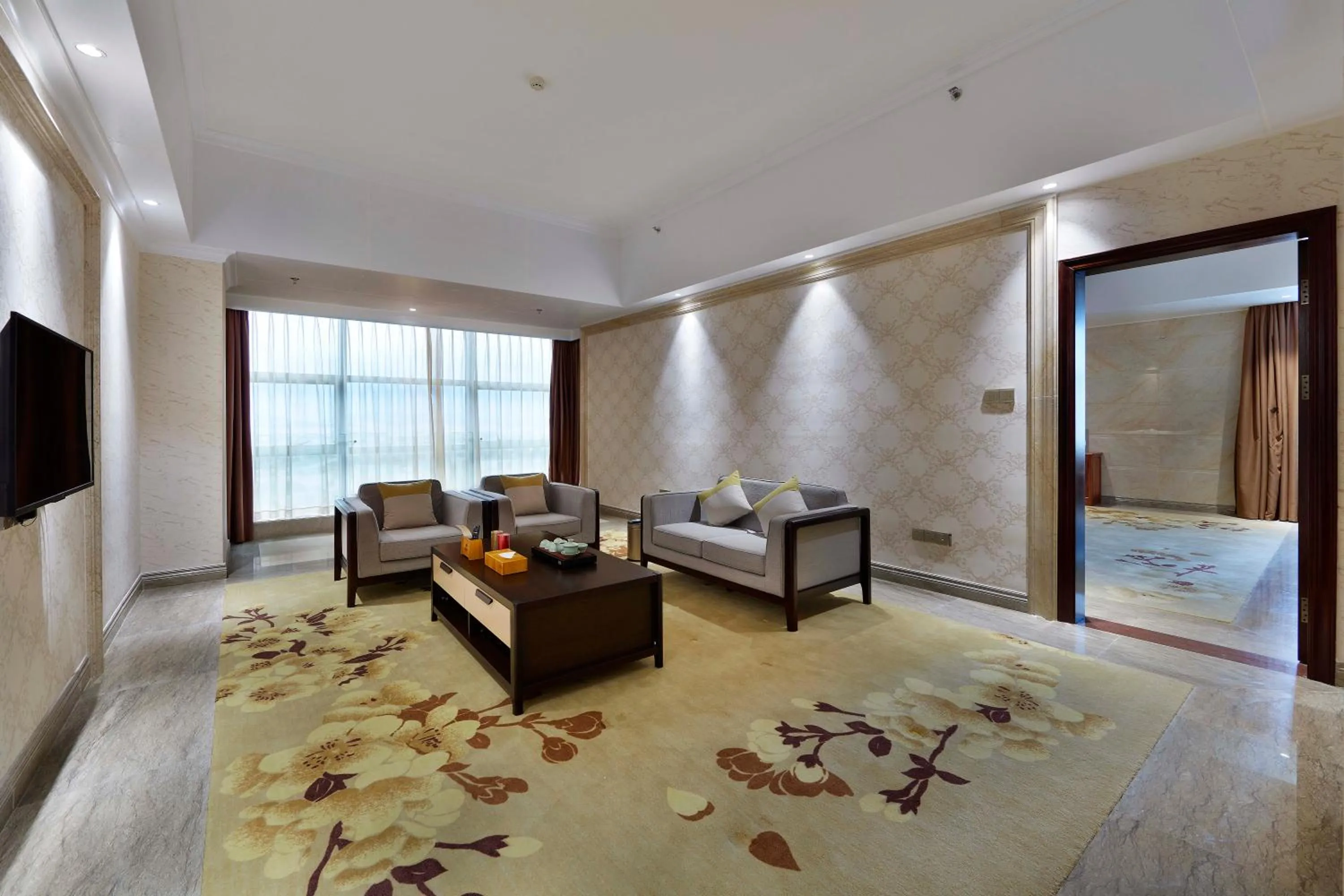 Living room in Mei Zhou Guset Hotel