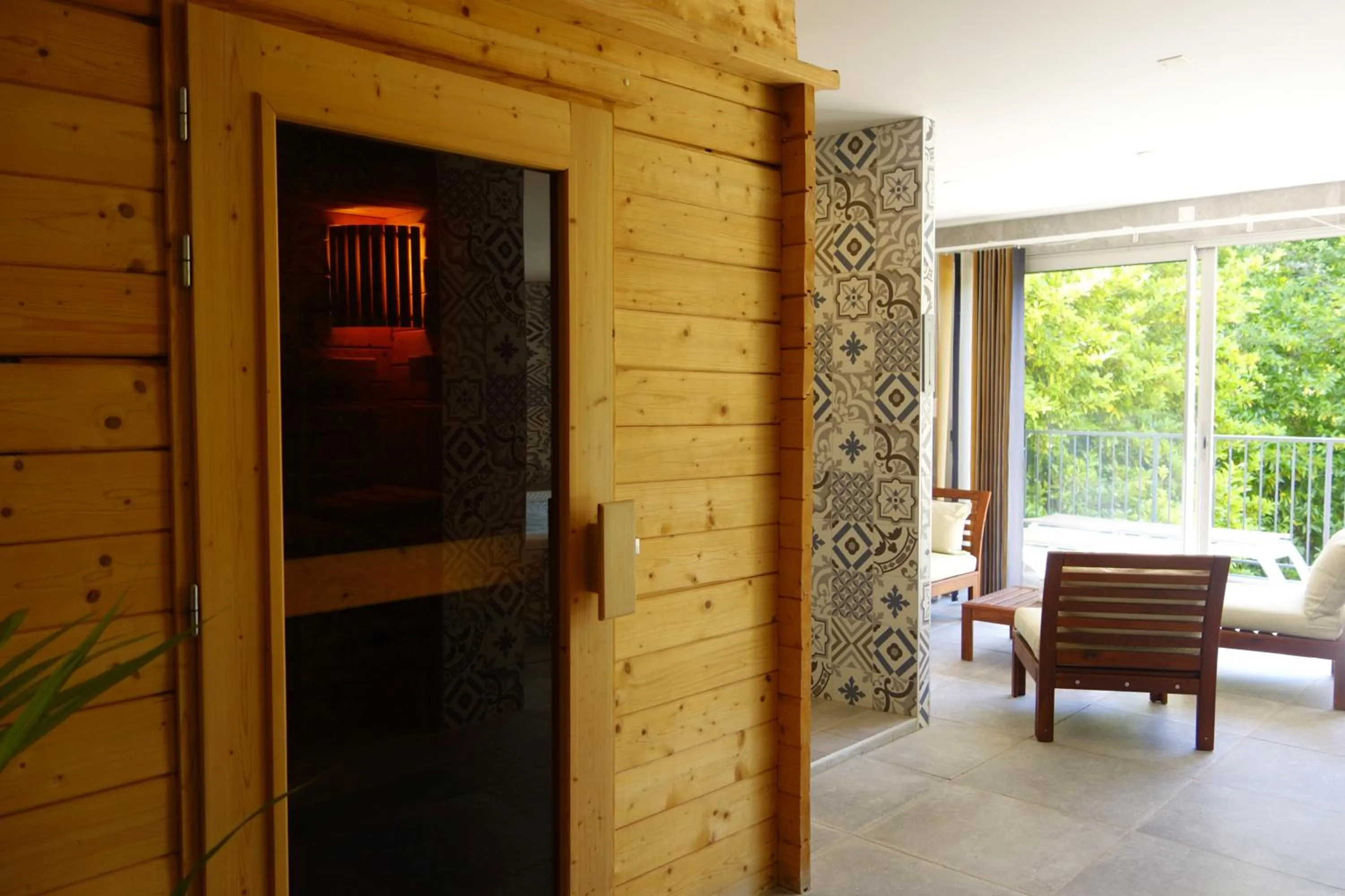 Sauna in Hôtel La Ségalière Spa Bar