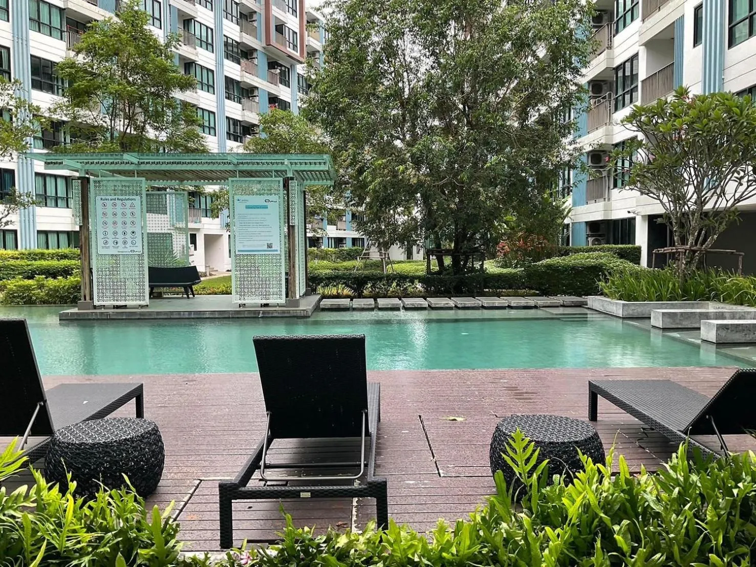 Swimming pool in Centrio Condominium across Central Phuket in Phuket Town