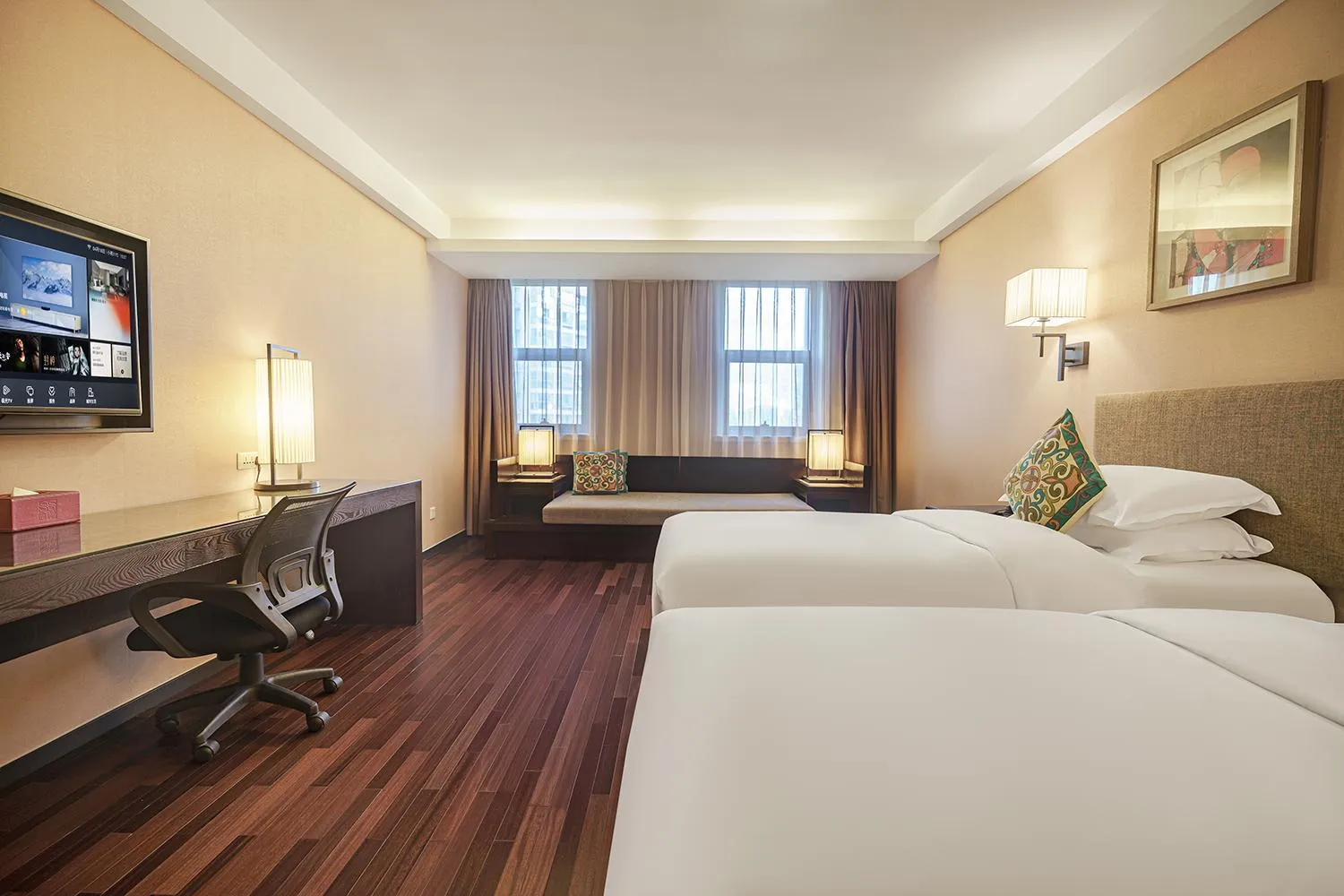 Bed in SSAW Boutique Hotel Hangzhou East - Free Self Service Laundry