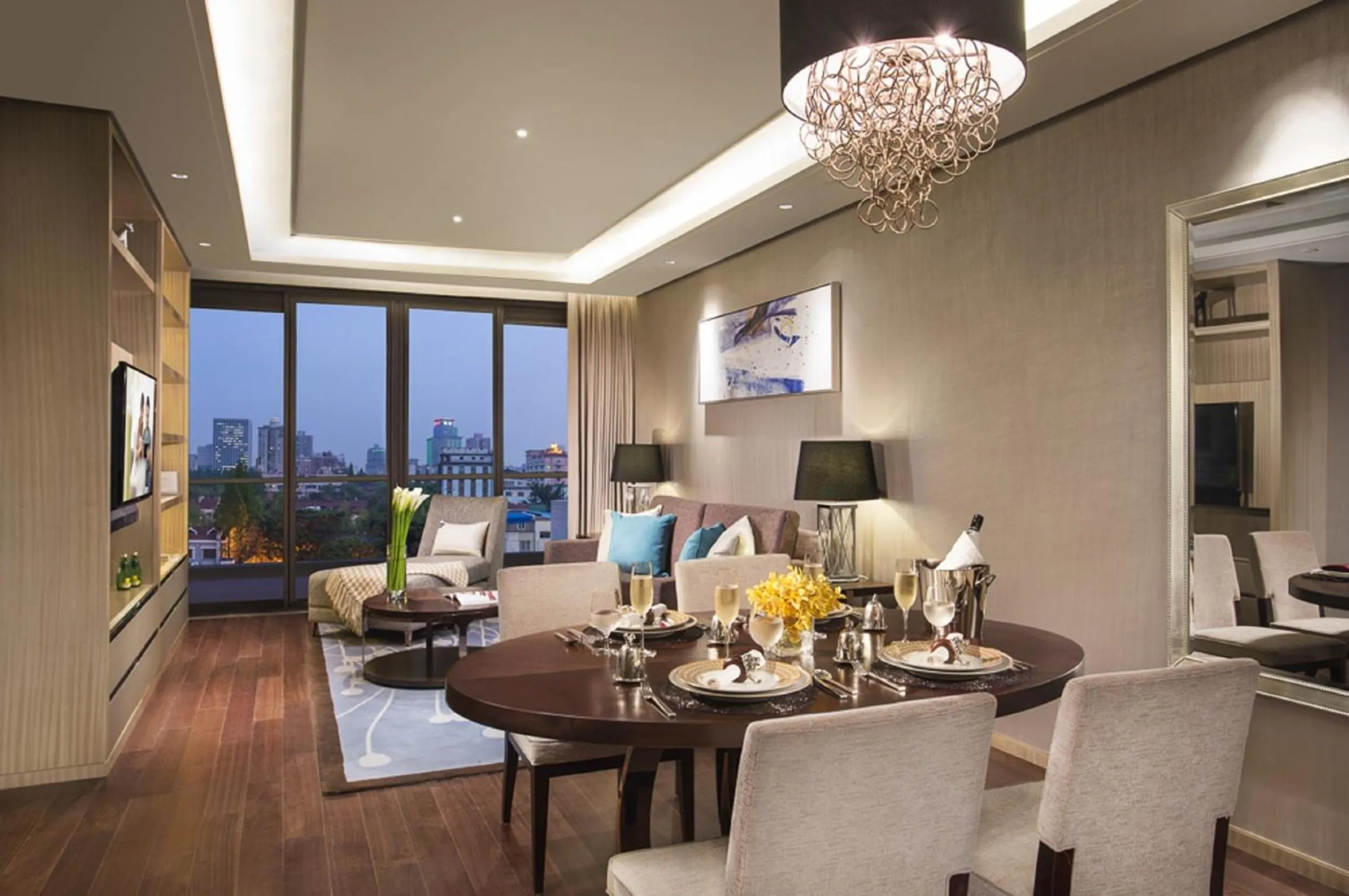 Dining area in Ascott Heng Shan Shanghai
