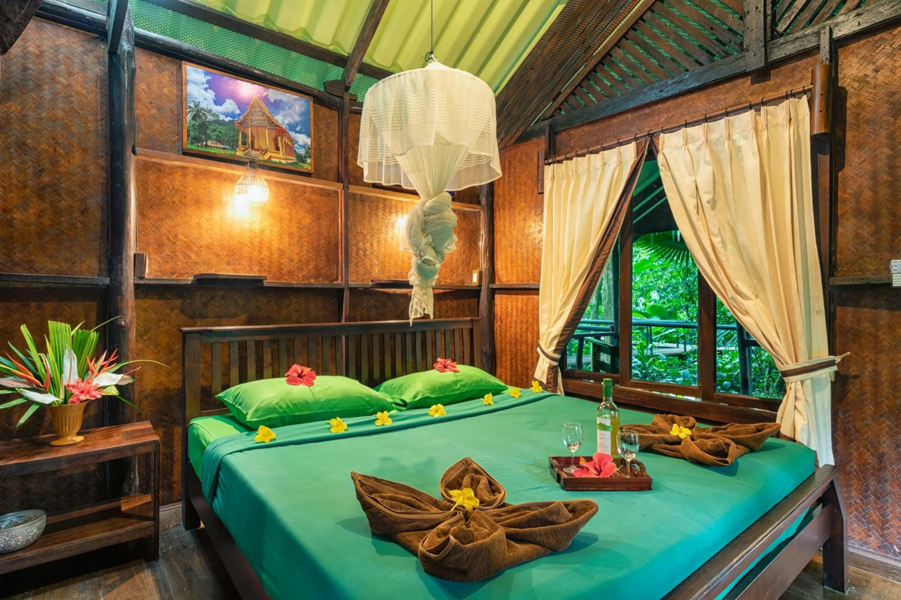 Bedroom in Khao Sok Riverside Cottages