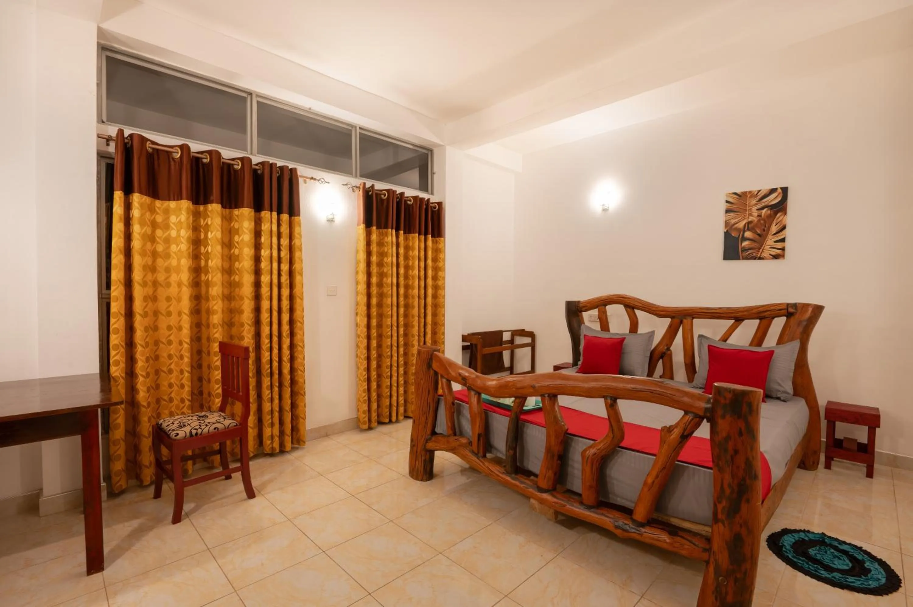 Bed in Ayurvedic Lanka Wellness Hotel