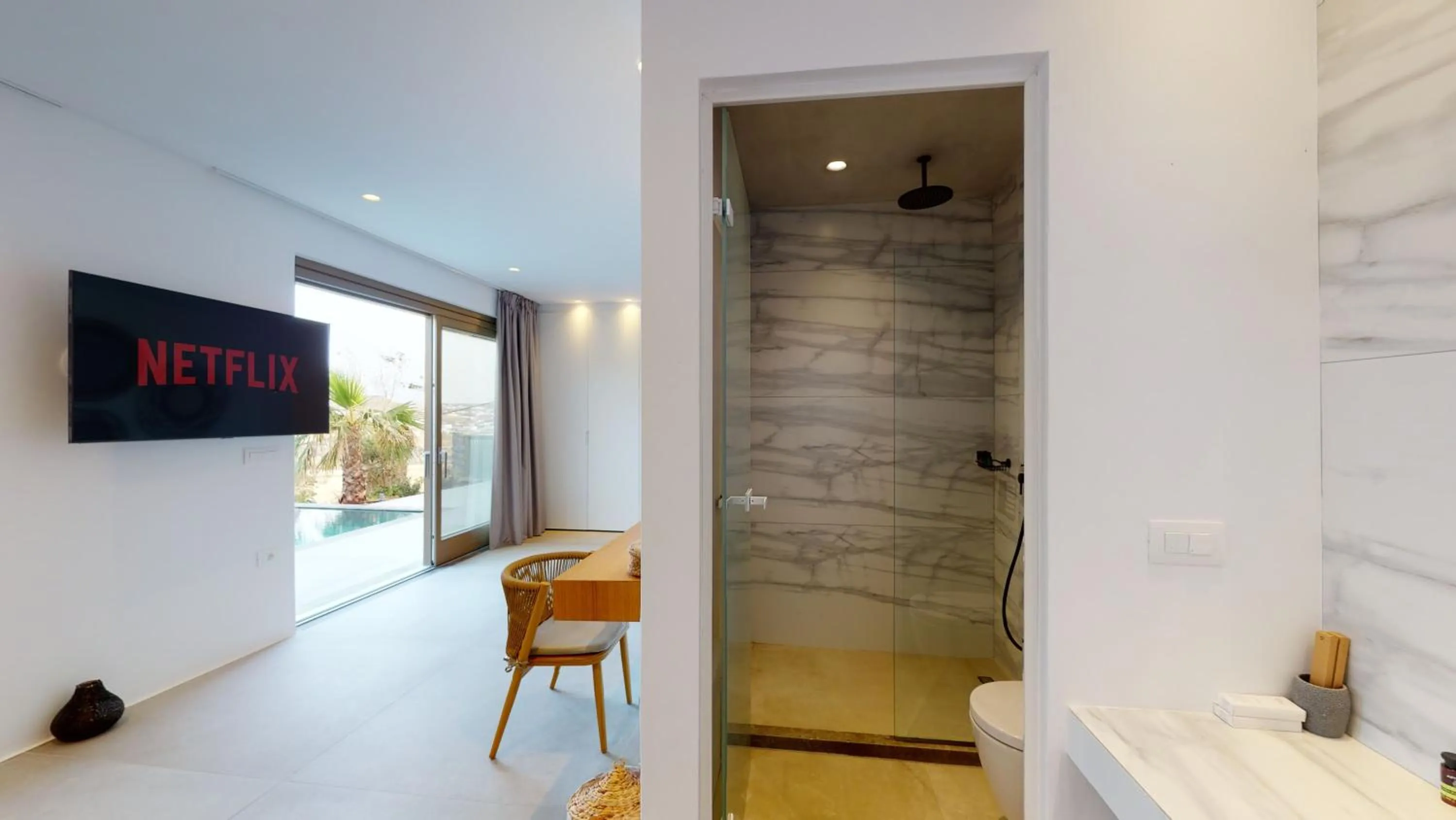 Shower in Nasta Suites & Villas Intentional Living Mykonos