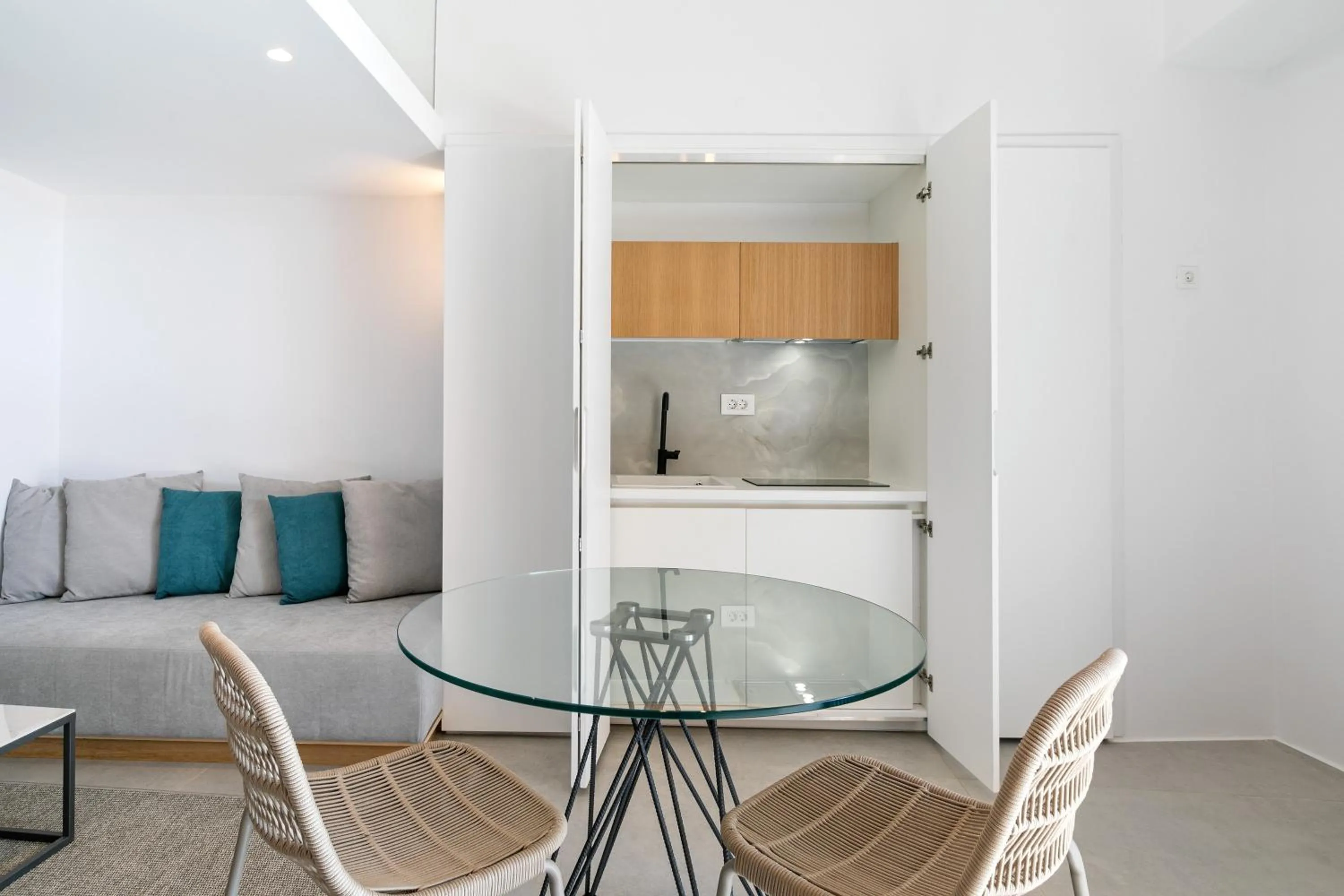 Kitchen or kitchenette in Nasta Suites & Villas Intentional Living Mykonos