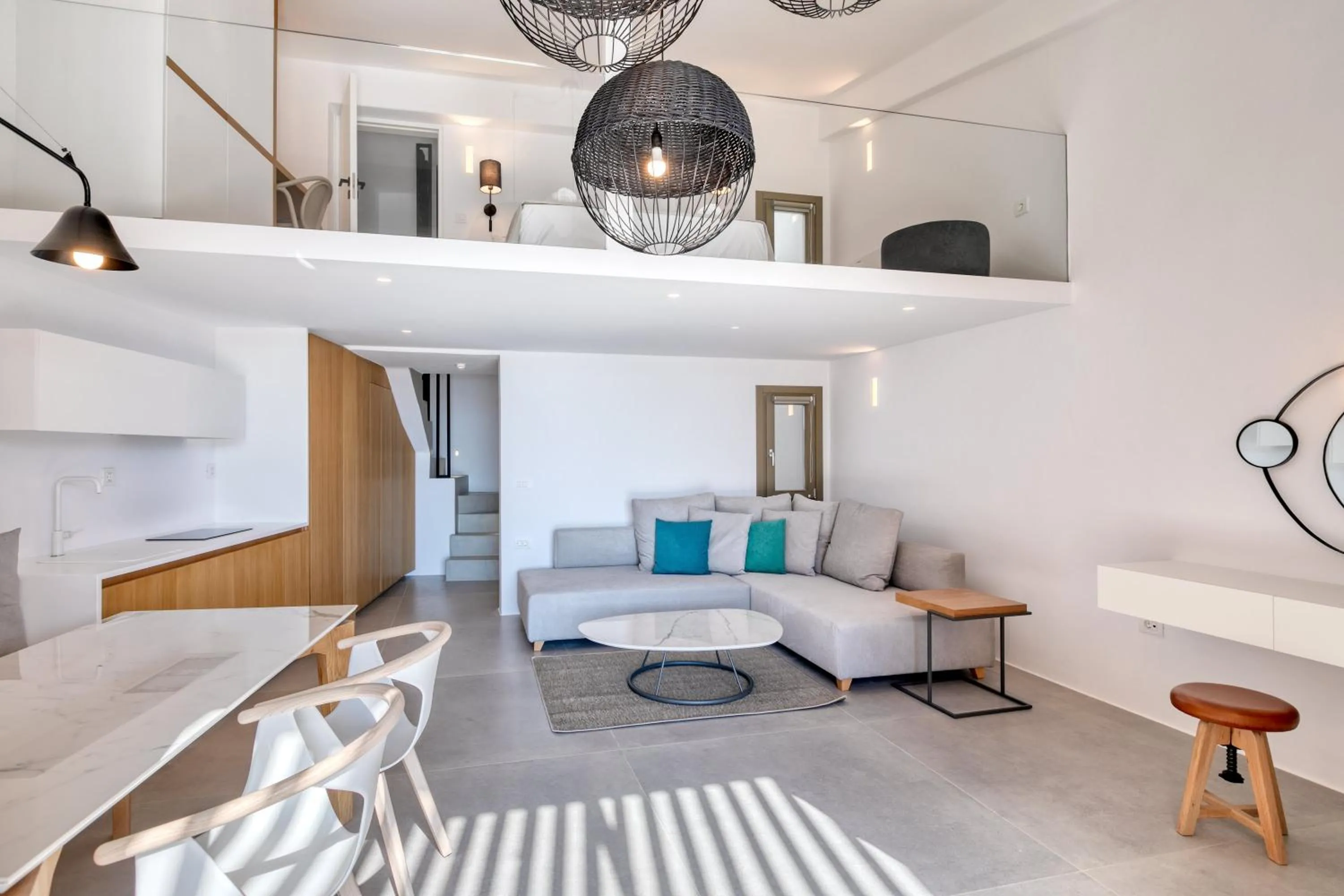 Bed in Nasta Suites & Villas Intentional Living Mykonos