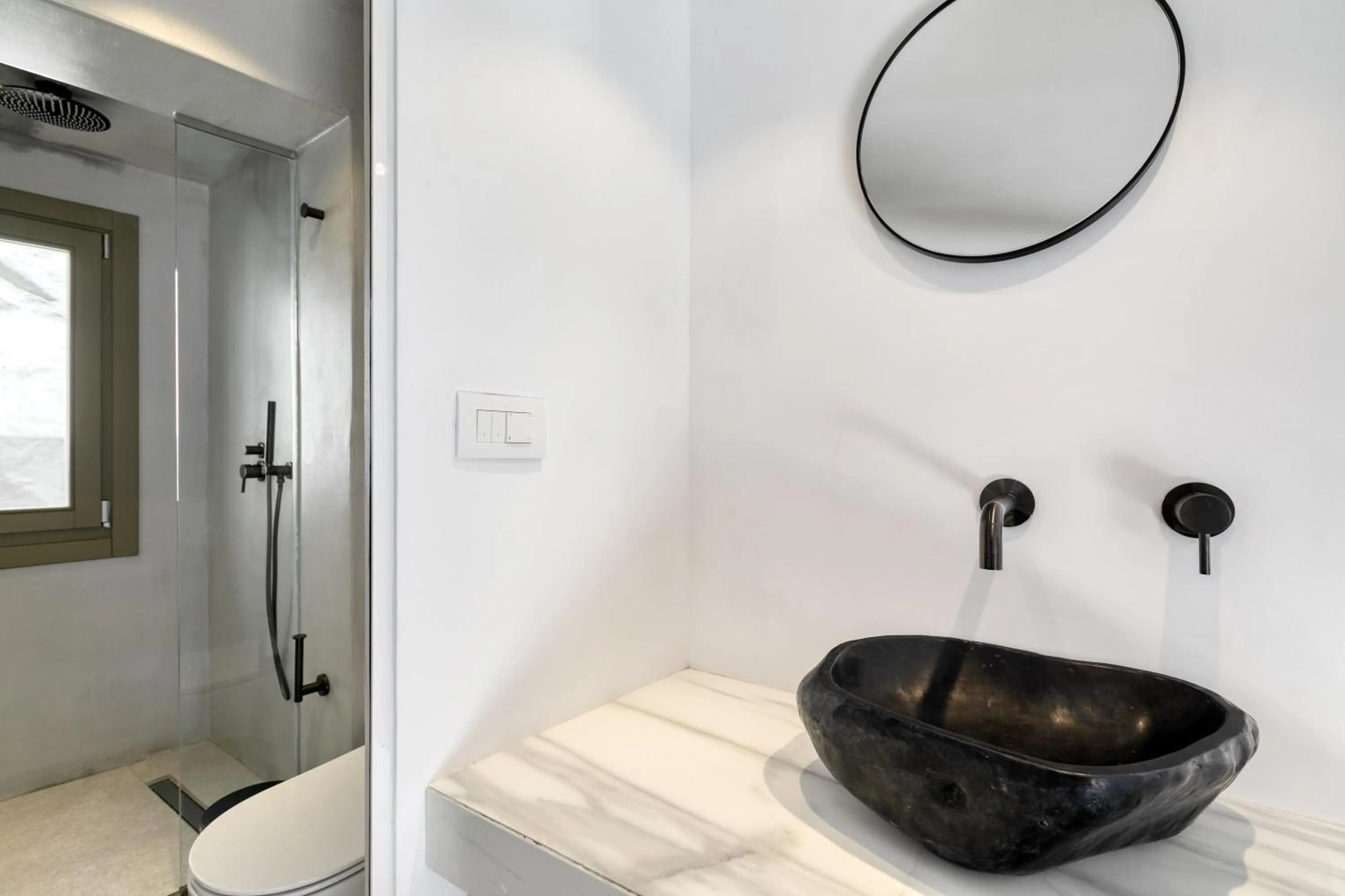 Shower in Nasta Suites & Villas Intentional Living Mykonos