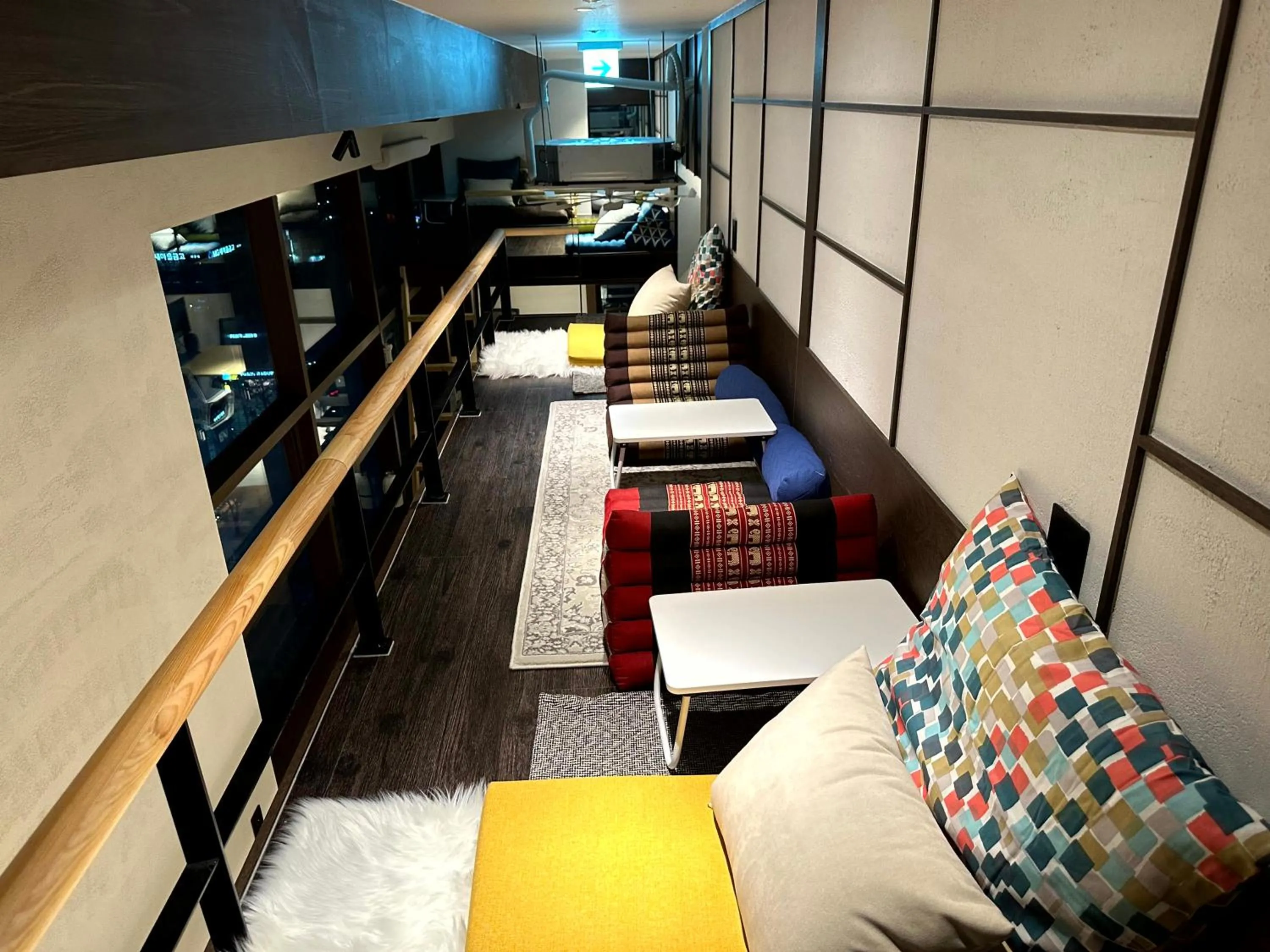 Living room in Nomad Live Hostel