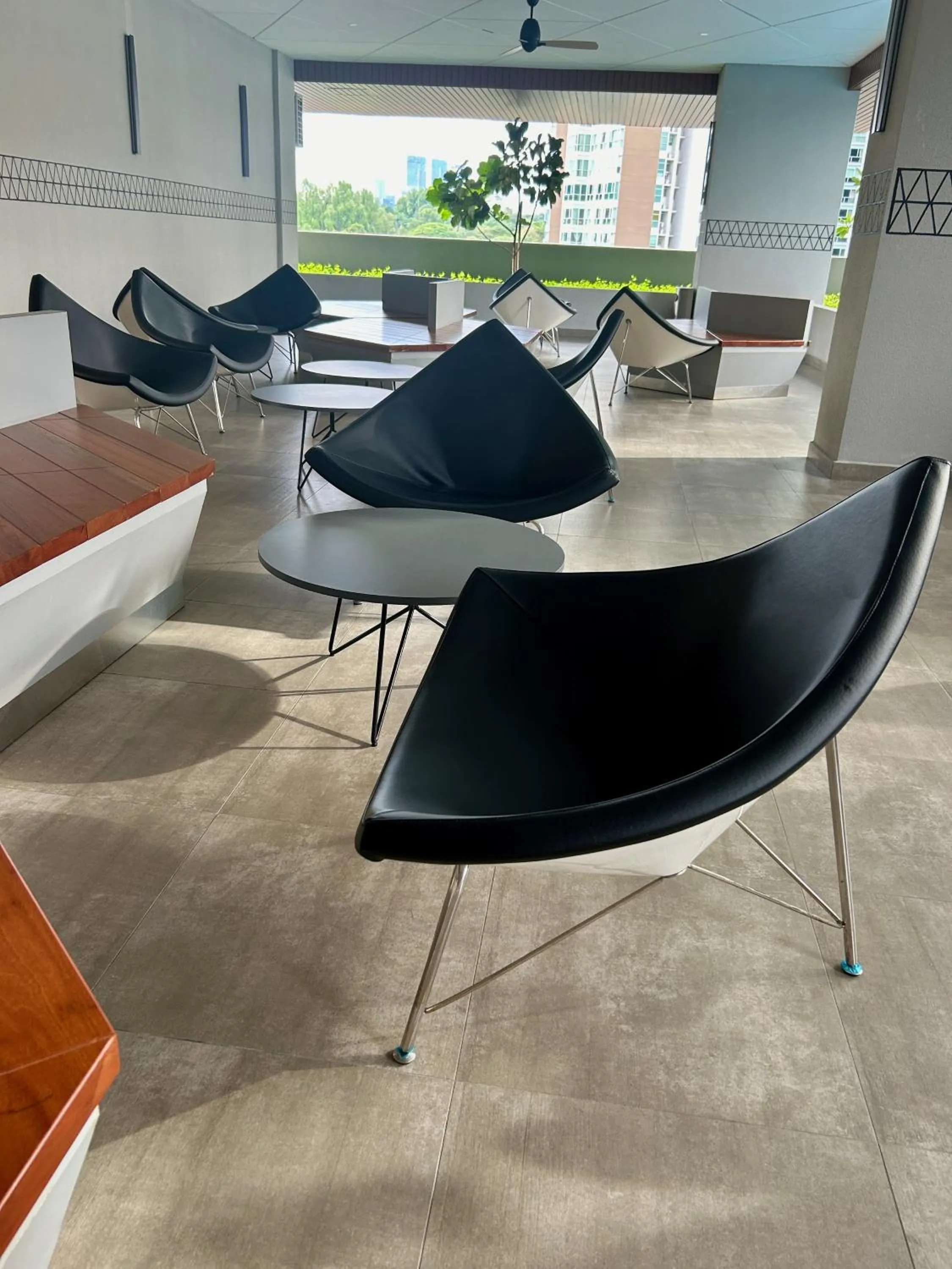 Seating area in KL Central 33rd Floor KLCC view