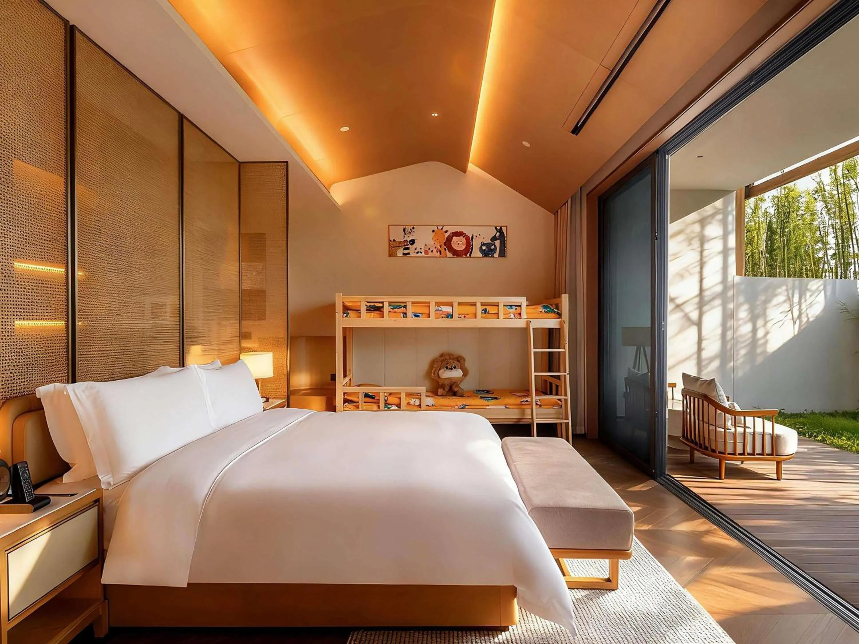 Bedroom, Bed in Chengdu Expo Waterfall Hotel - MGallery Collection