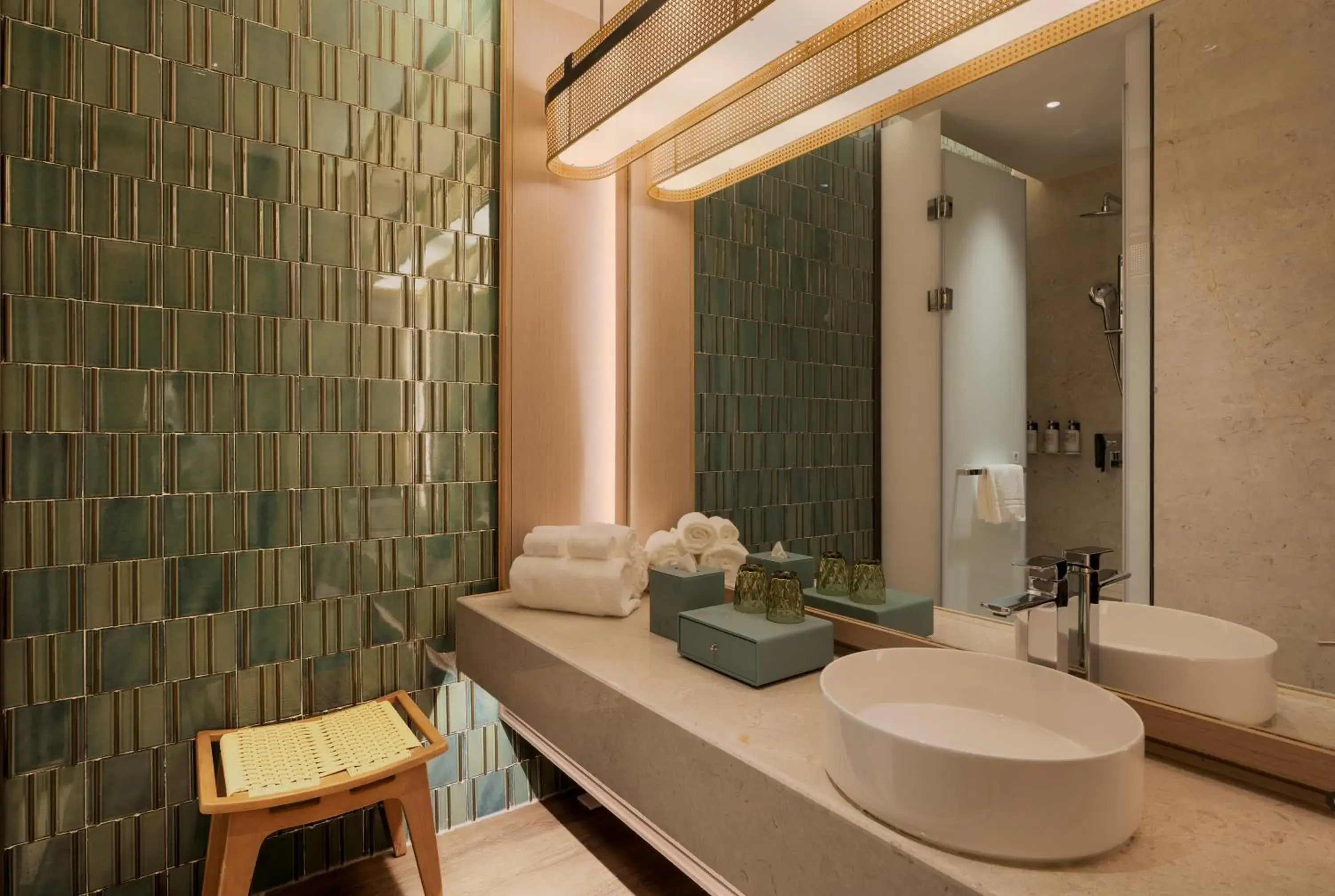 Deluxe King Room with Park View and Private Courtyard in Chengdu Expo Waterfall Hotel - MGallery Collection Deluxe King Room with Park View and Private Courtyard in Chengdu Expo Waterfall Hotel - MGallery Collection