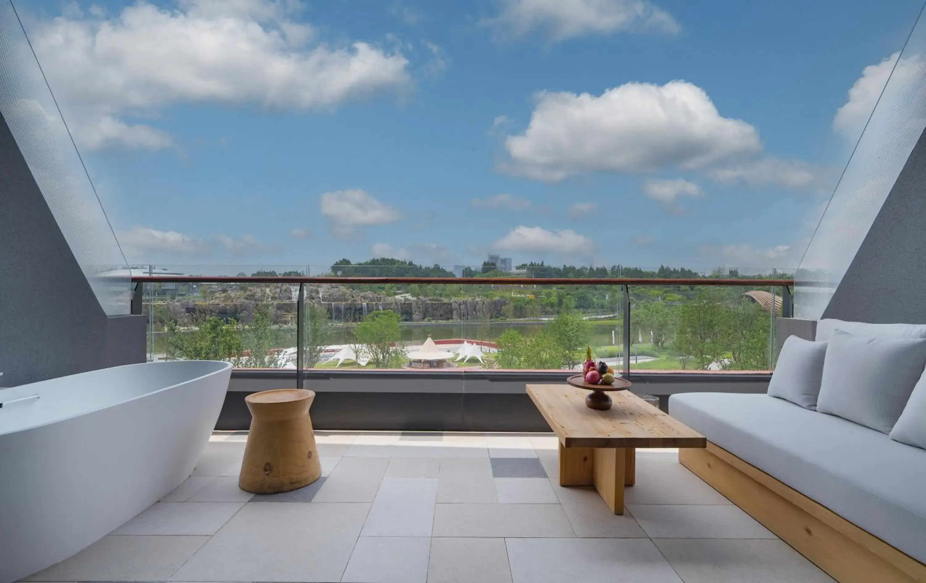 Superior Double Room with Two Double Beds and Waterfall View in Chengdu Expo Waterfall Hotel - MGallery Collection Superior Double Room with Two Double Beds and Waterfall View in Chengdu Expo Waterfall Hotel - MGallery Collection