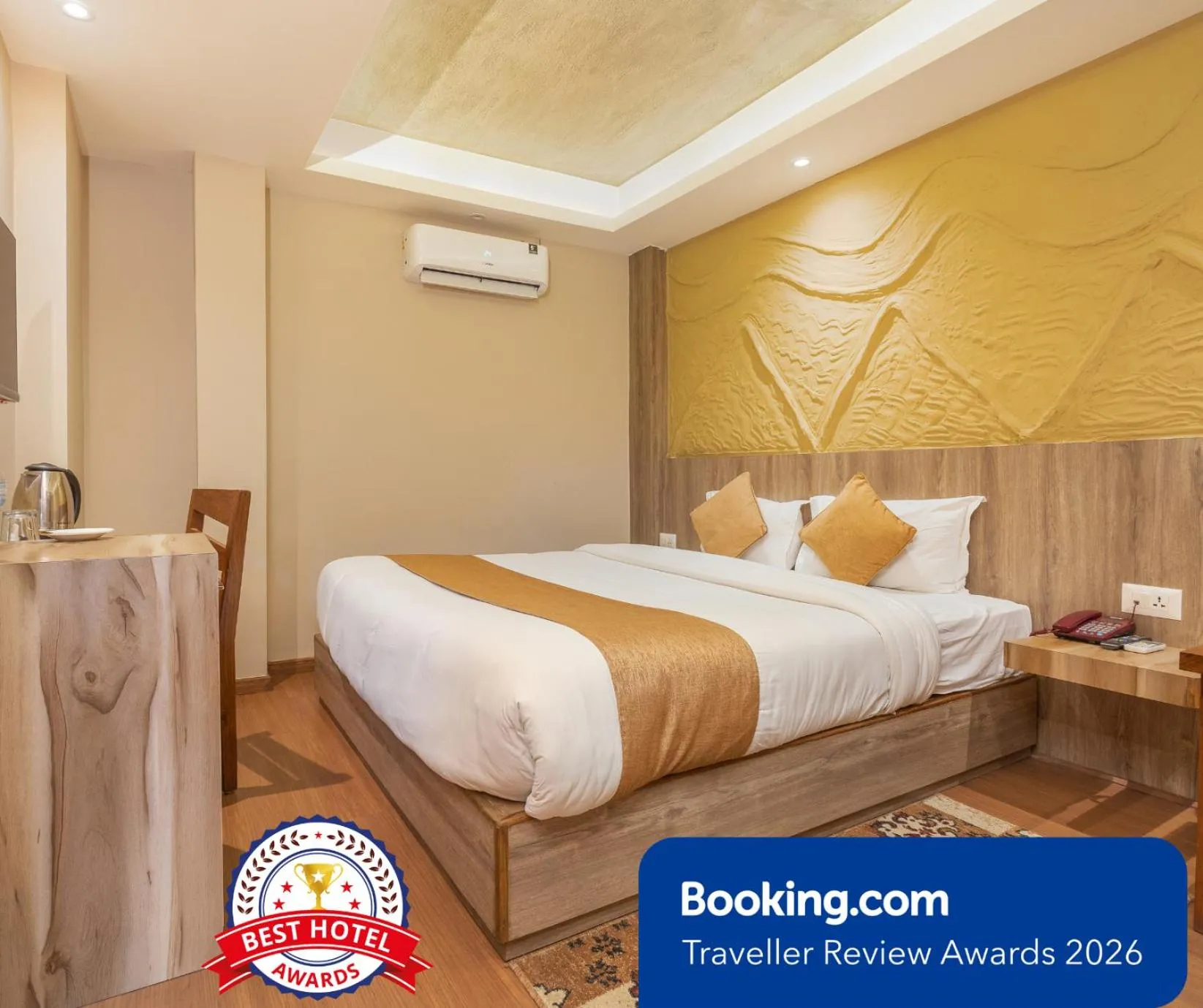 Bed in Divya Boutique Inn