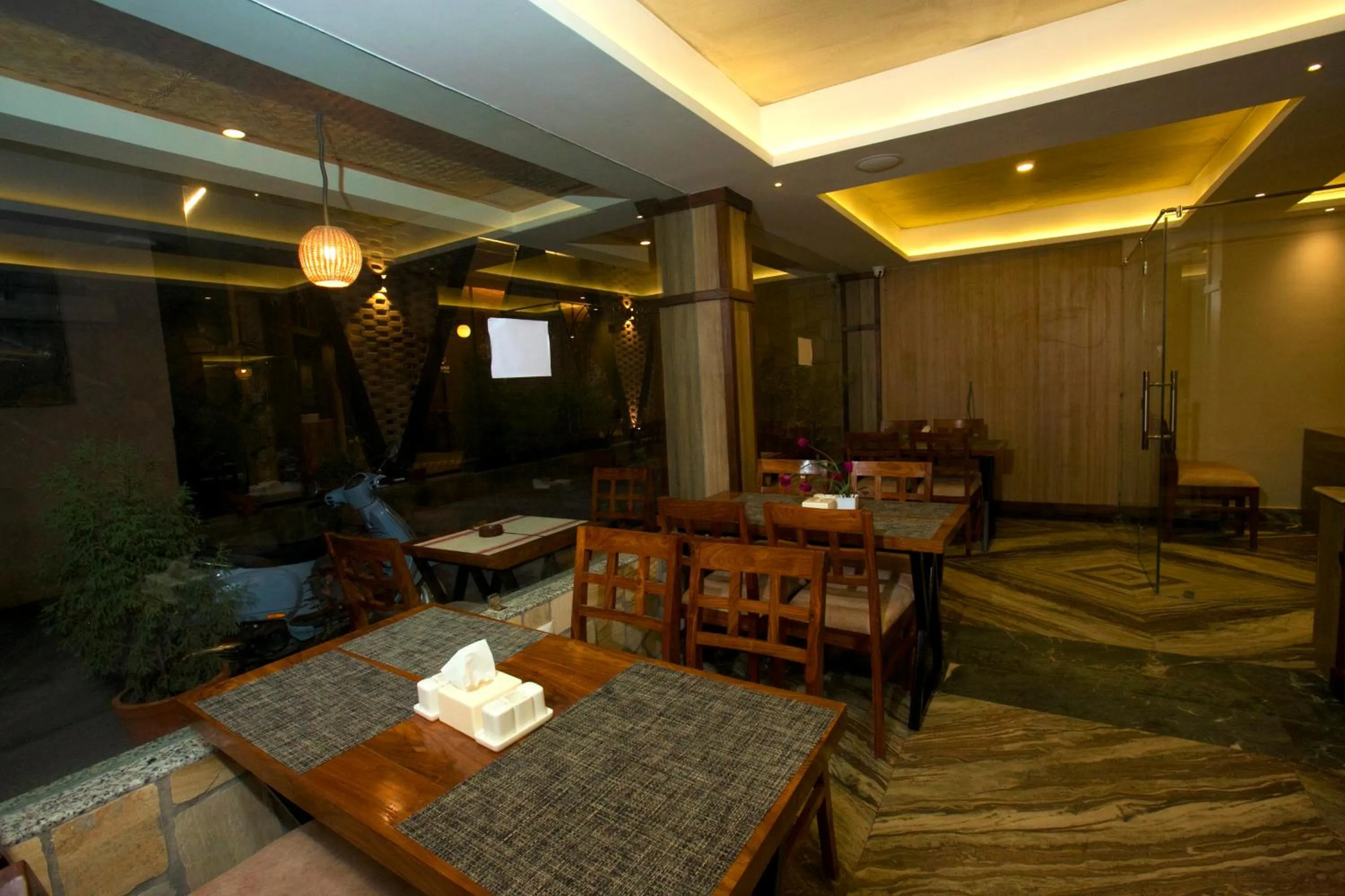 Seating area in Divya Boutique Inn