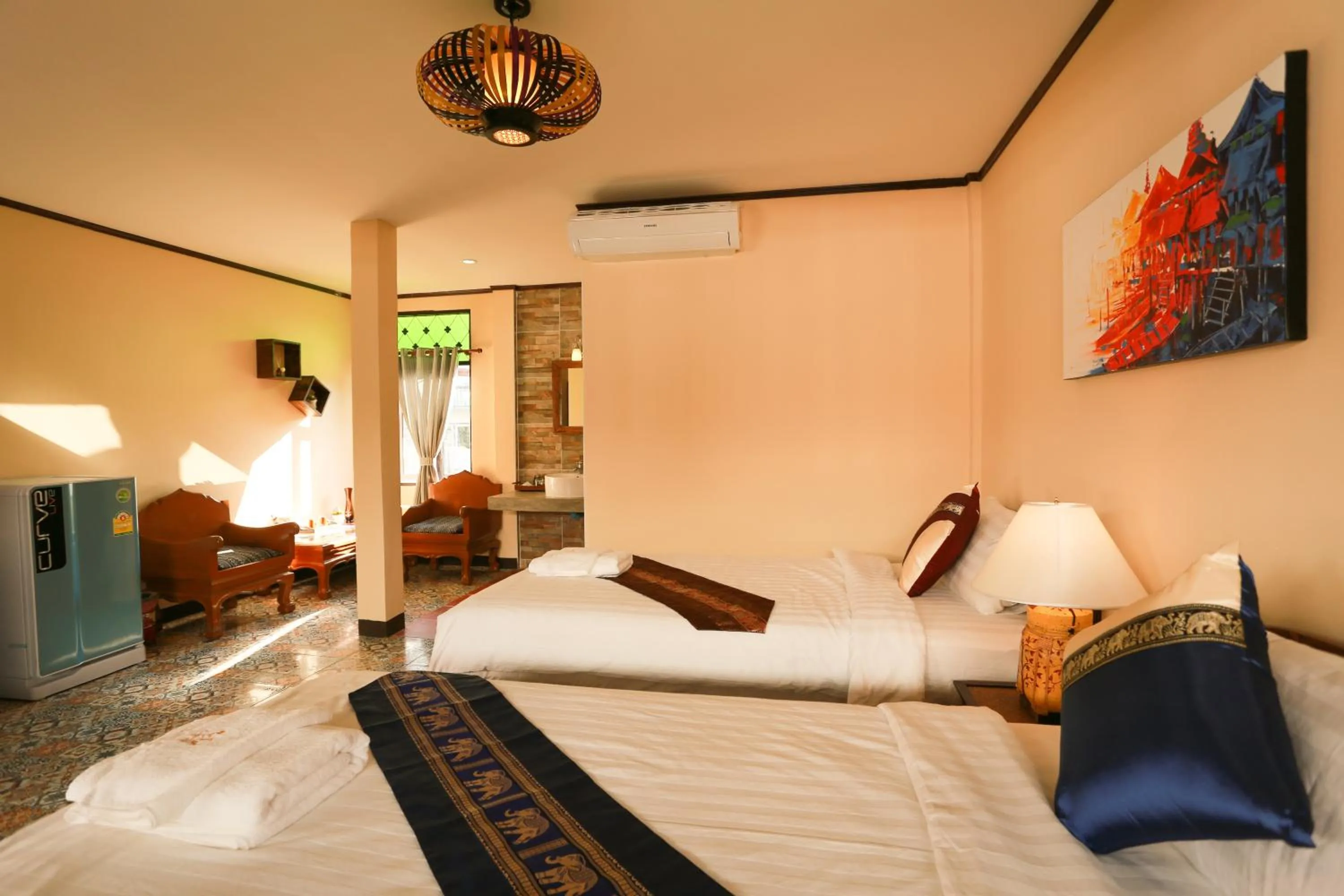 Bed in Somwang Boutique Hotel