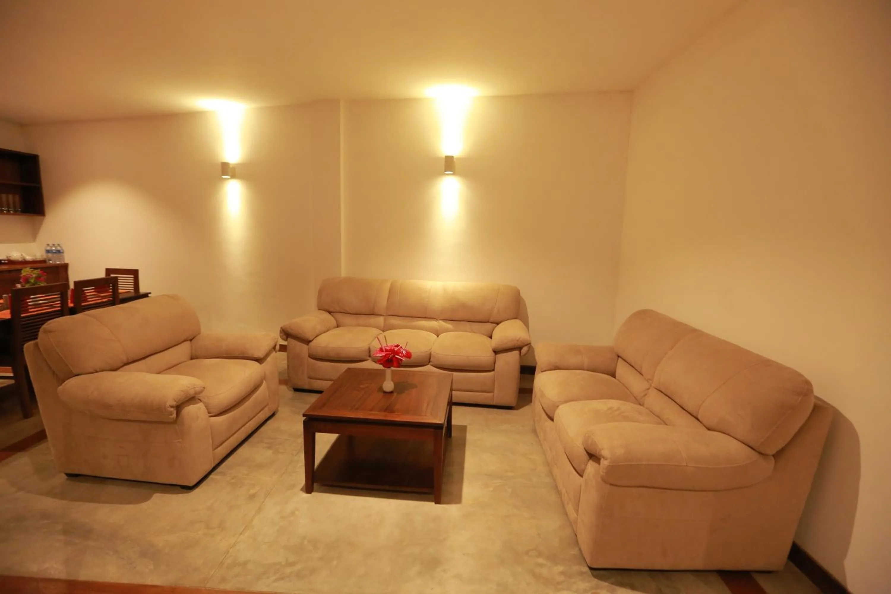 Seating area in Refresh Hotel Hikkaduwa