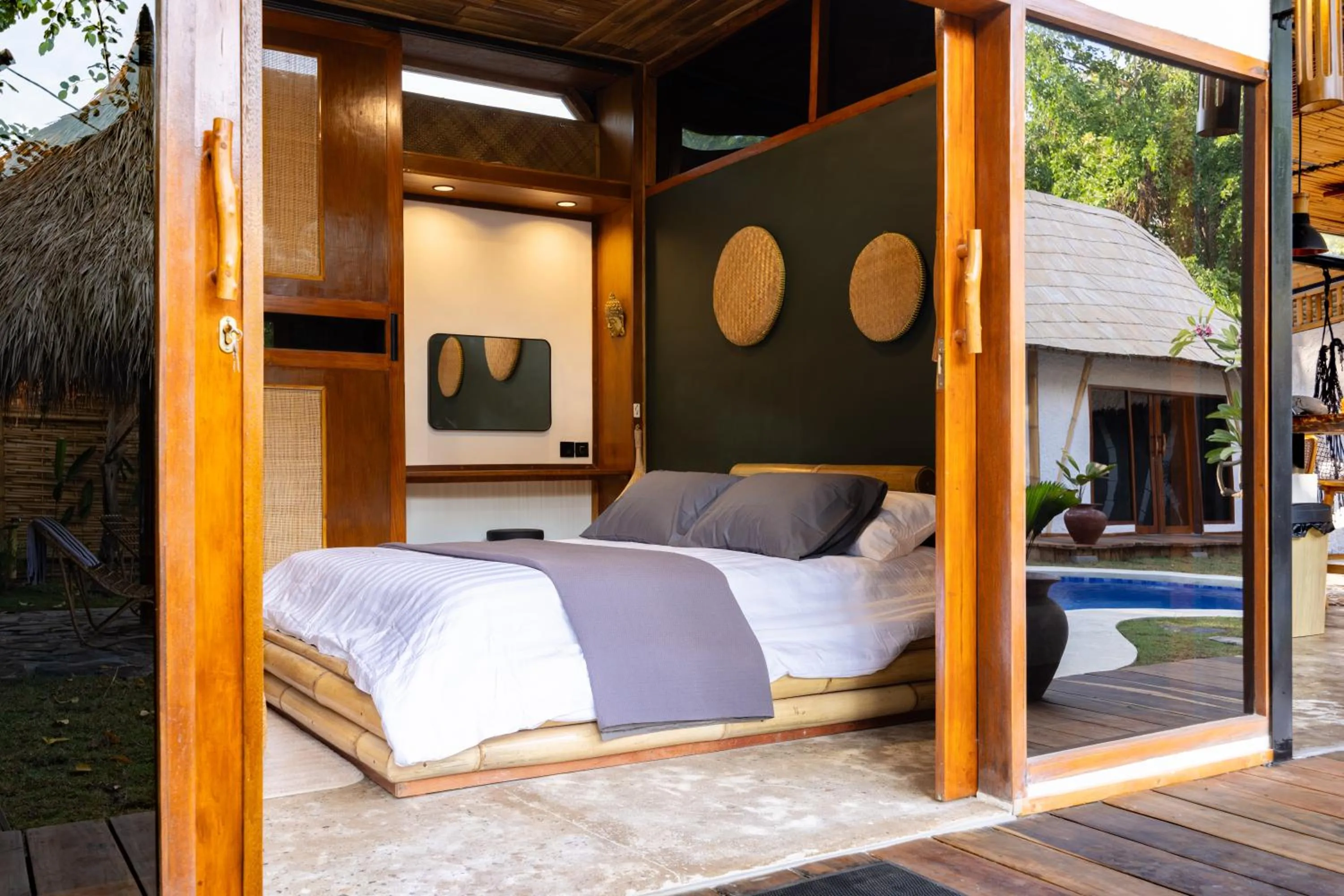 Bedroom, Bed in Villa Samyama