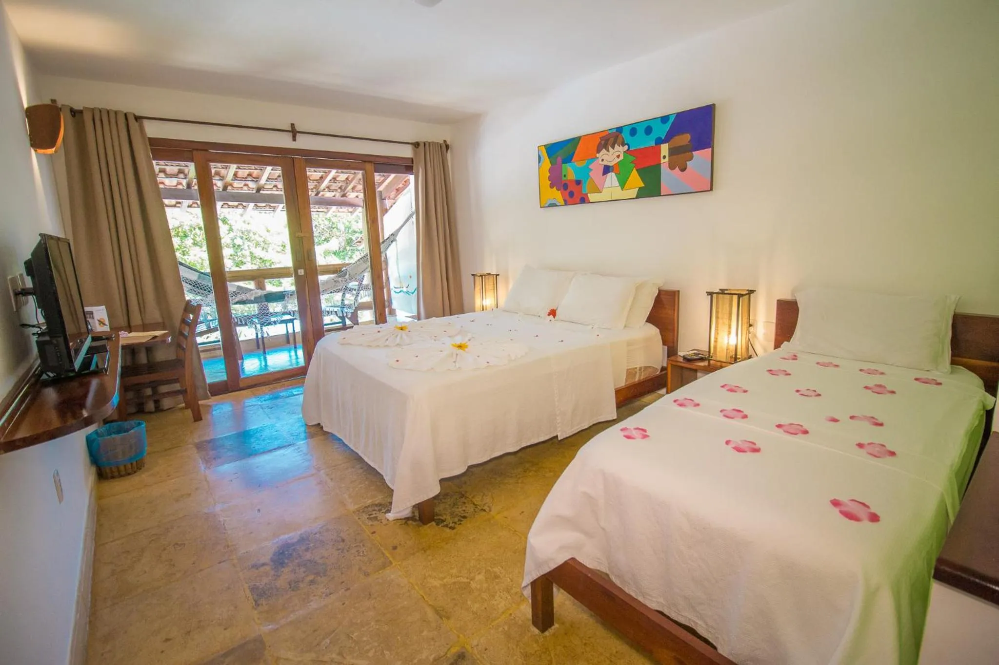 Bed in Pousada Carcará