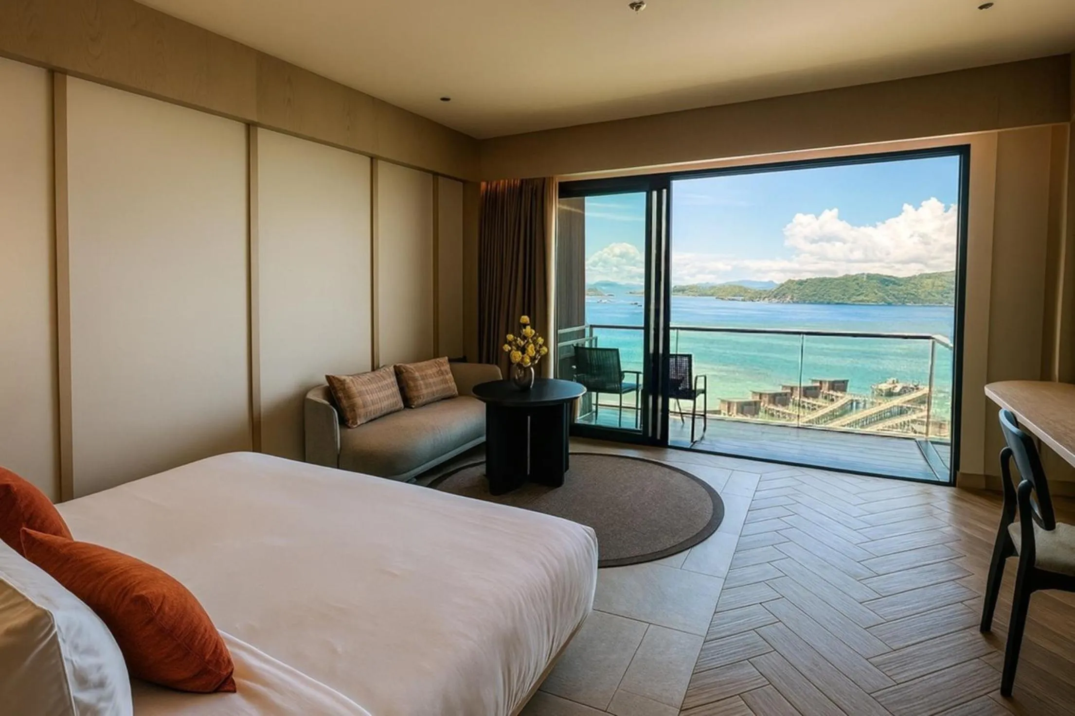 View (from property/room), Bed in Katamaran Hotel & Resort Komodo