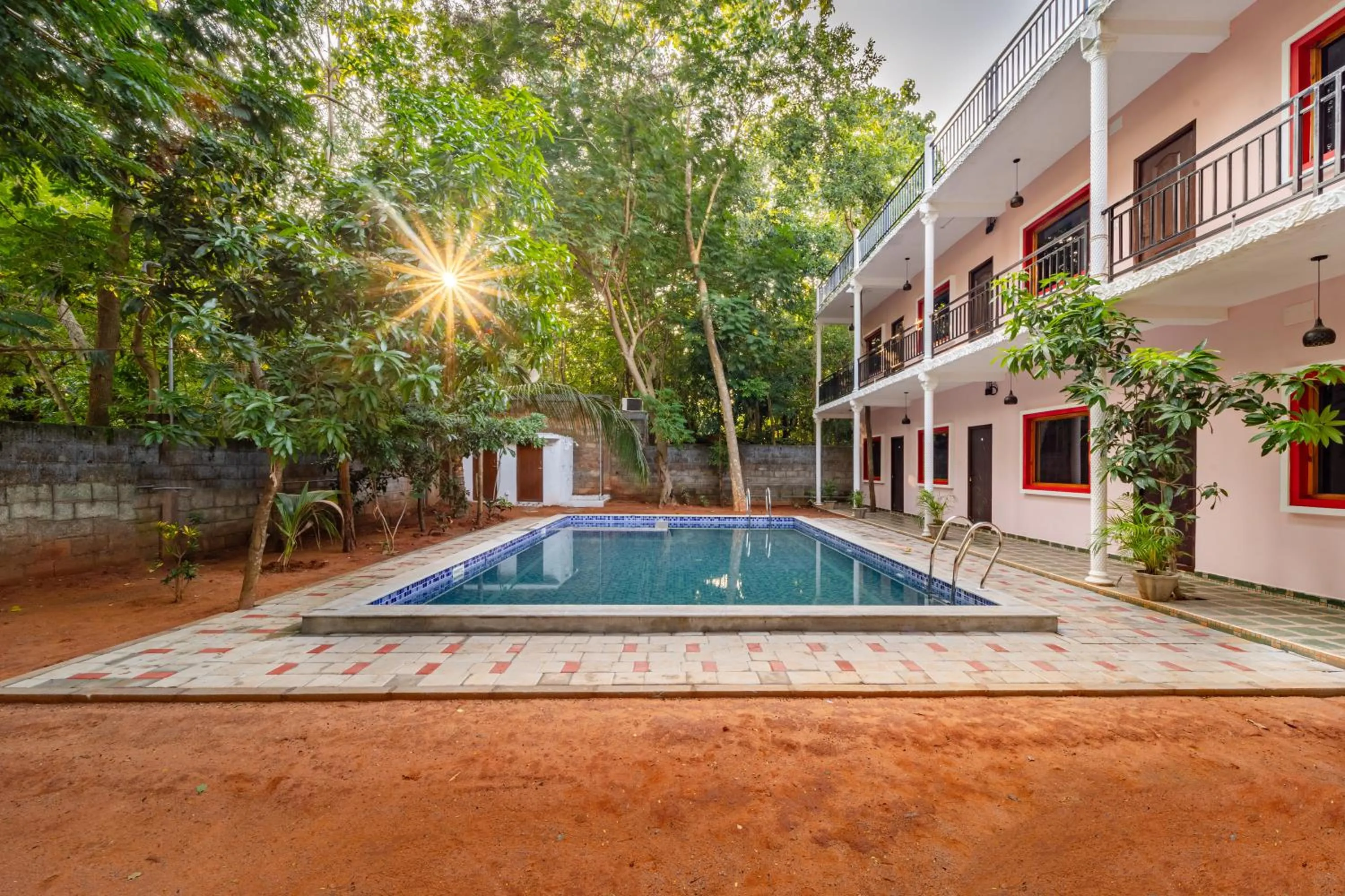 Property building in Hotel De Jardin Pondicherry with Swimming Pool