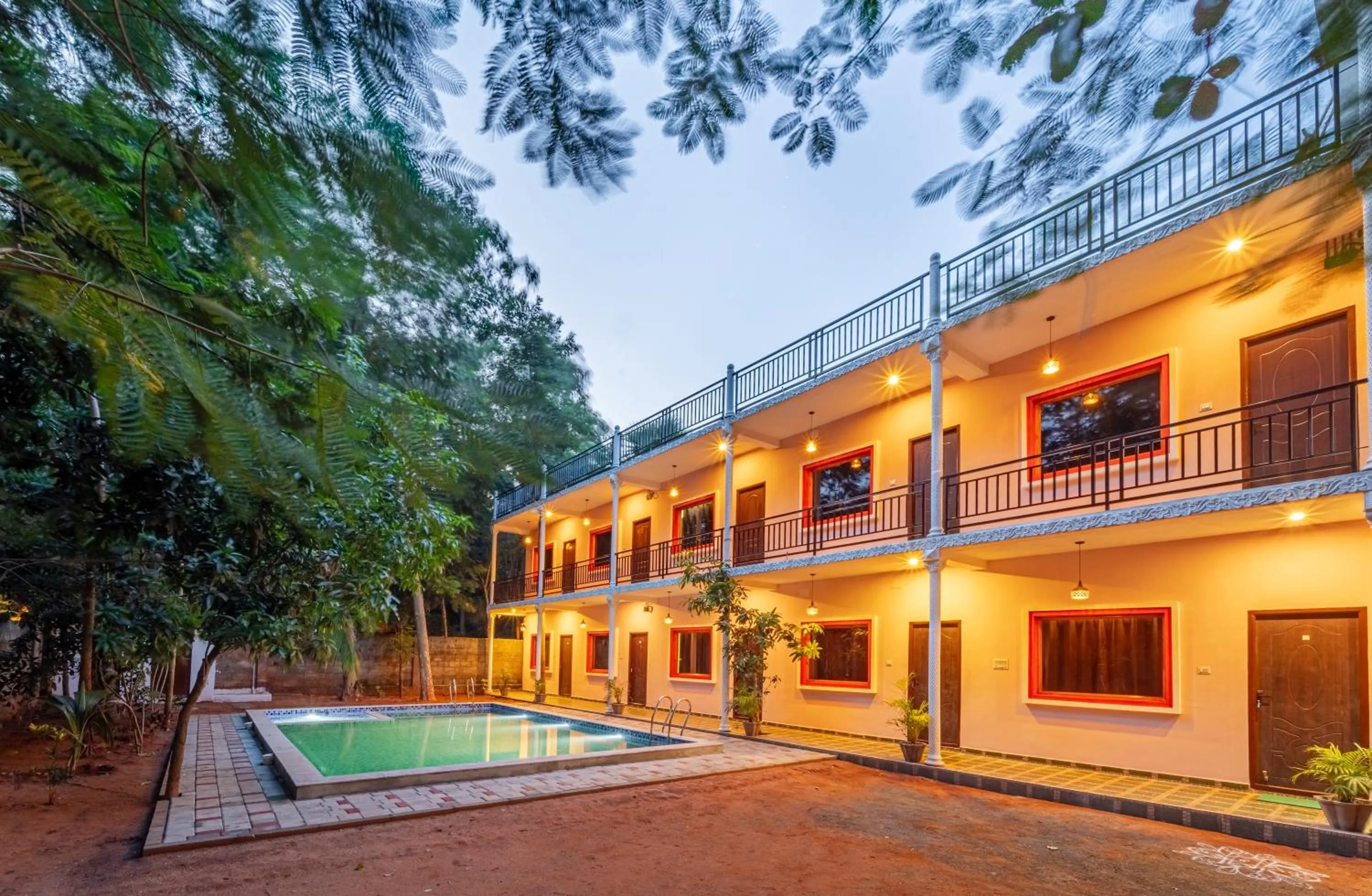 Property building in Hotel De Jardin Pondicherry with Swimming Pool