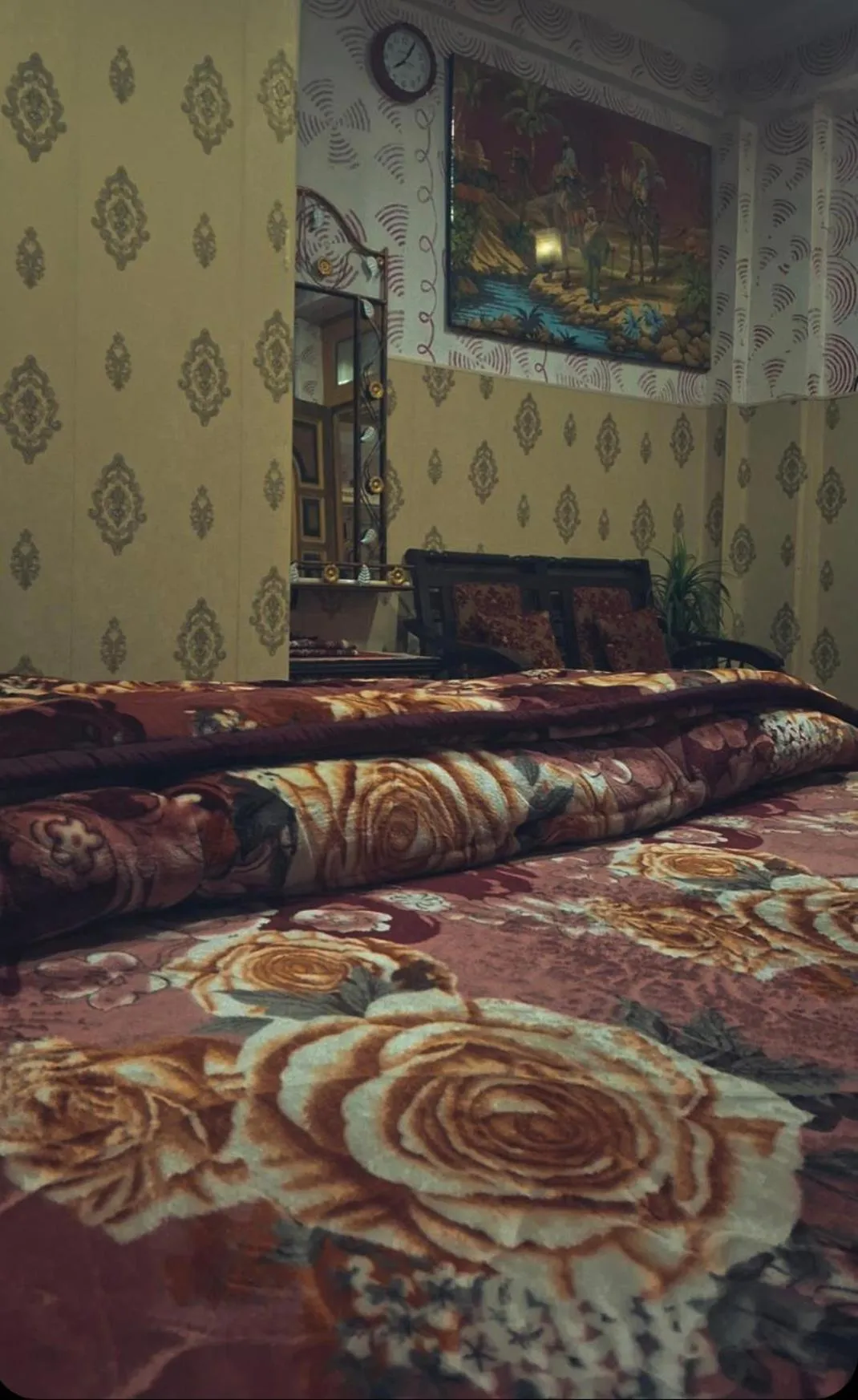 Bed in AK Hotel Abbottabad