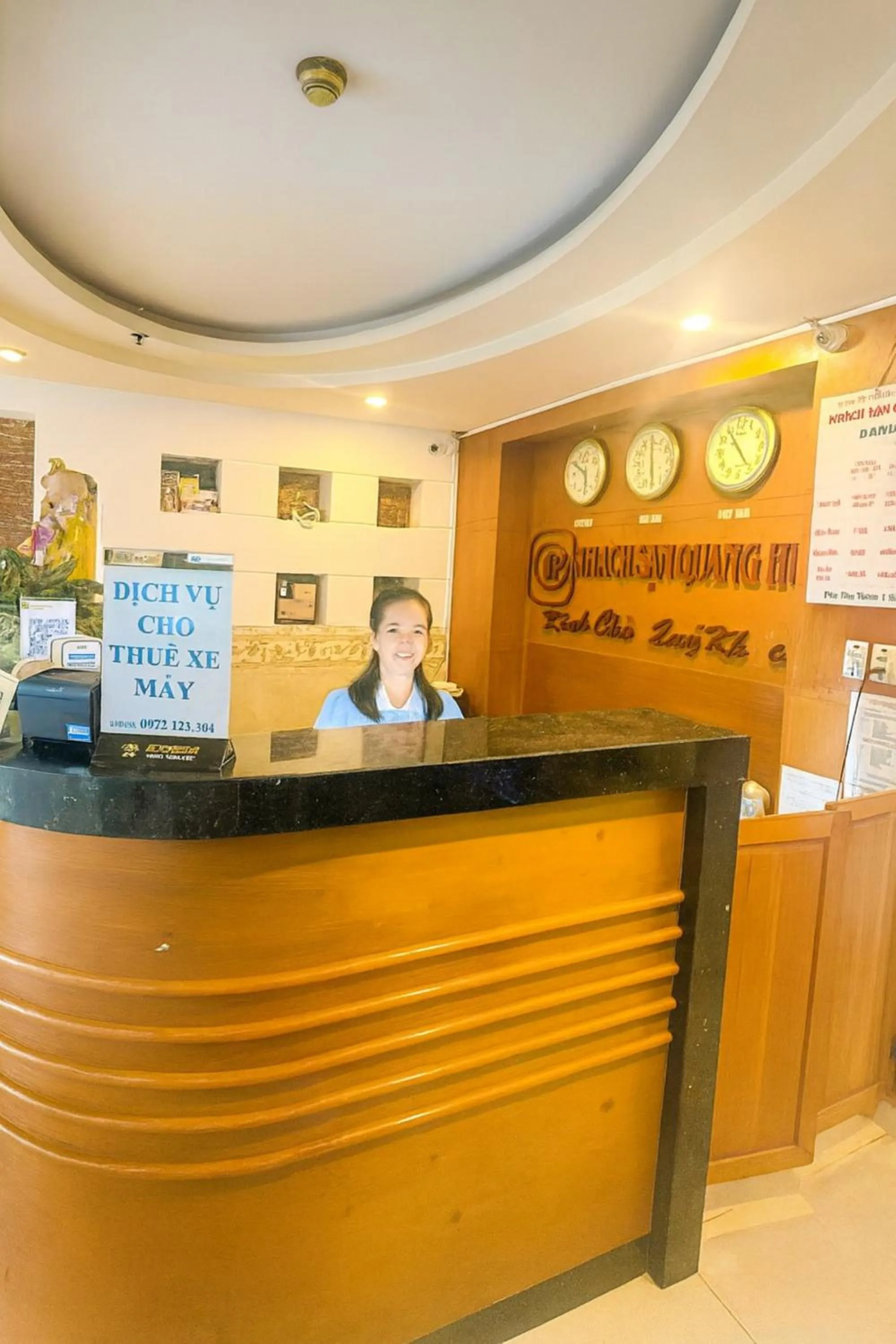 Lobby or reception in Quang Huy Hotel